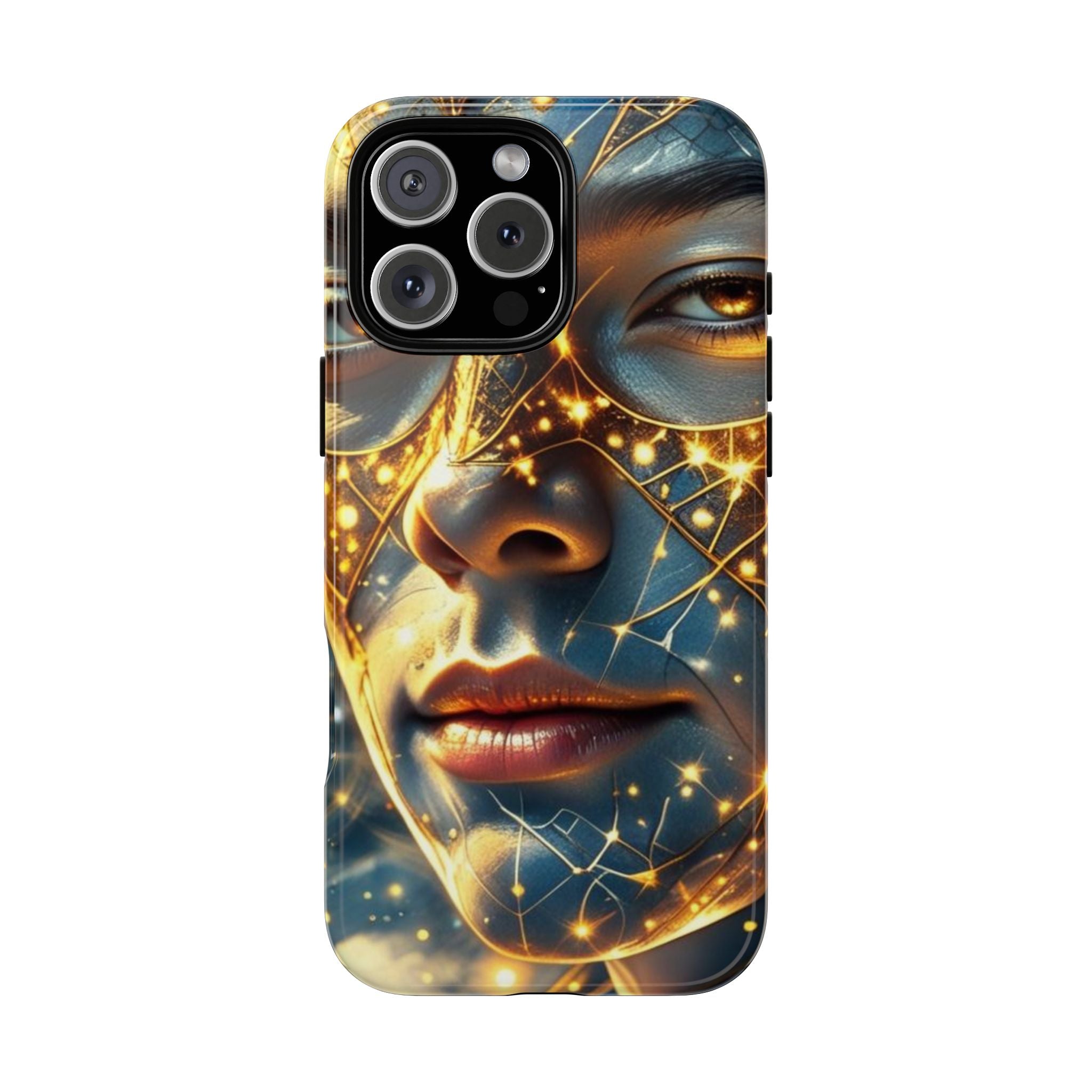 PRB Galactic Portrait Tough Case | Cosmic Face Phone Case, Starry Nebula Design by Printify