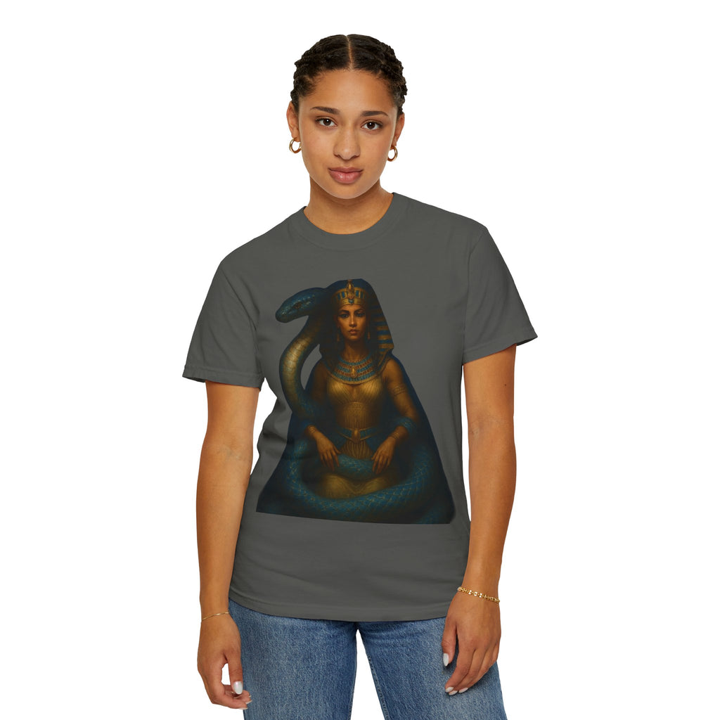 PRB Egyptian Goddess with Snake T-Shirt | Pharaoh Serpent Art Tee by Power Runs Black