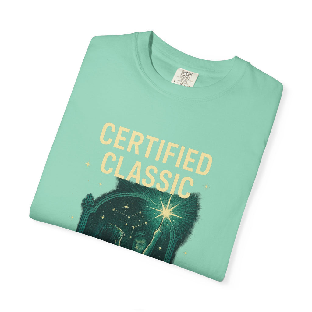 PRB Certified Classic illustration T-shirt | vintage camping, night sky, campfire by Power Runs Black