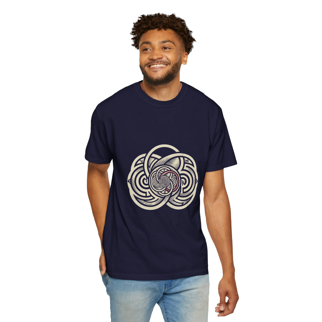 Power Runs Black PRB Thalen Rook Celtic Knot Graphic T-Shirt — "He stared too long..." Quote Tee by Printify