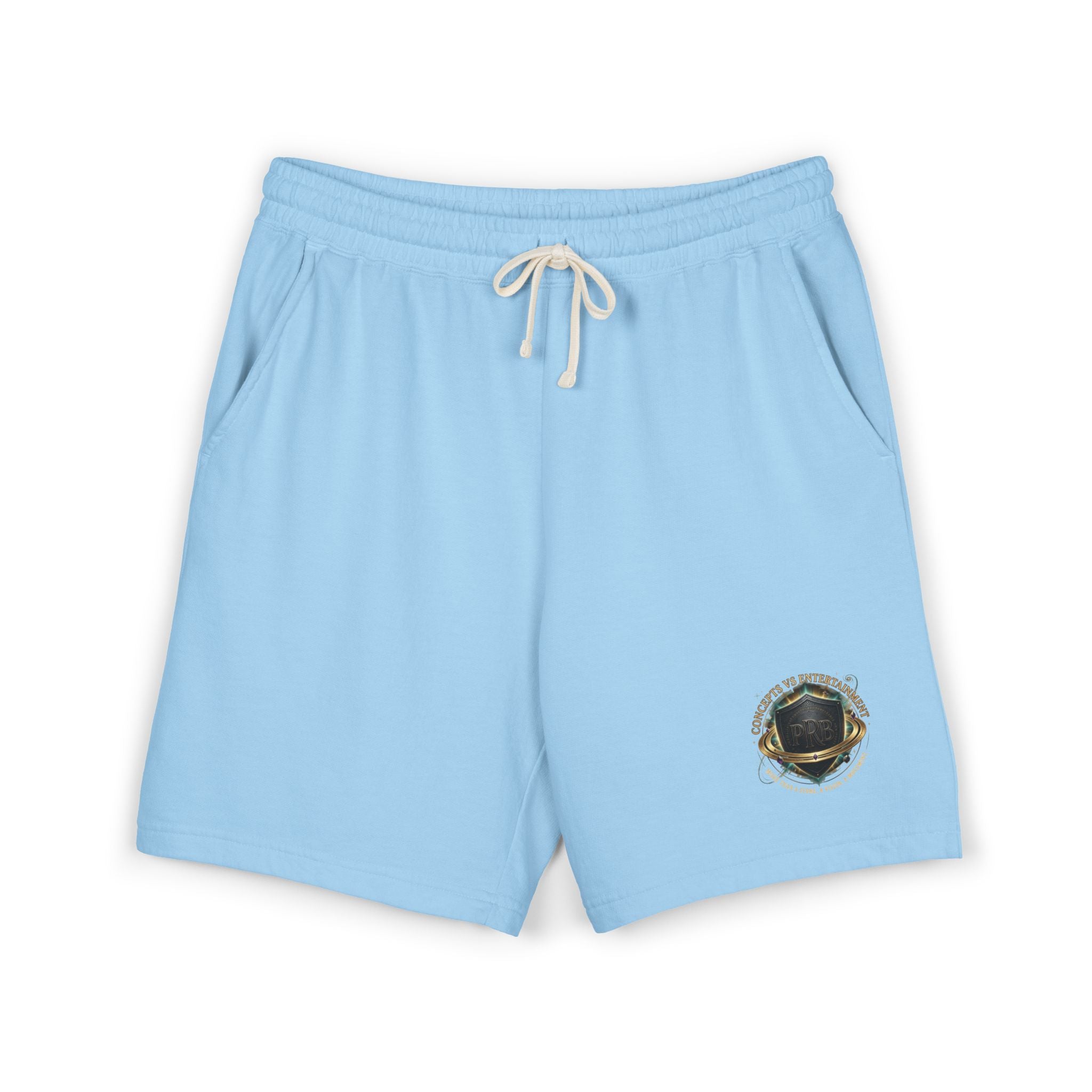 Printify PRB Fleece Sweat Shorts — Vintage Crest Pocket Graphic - Trousers