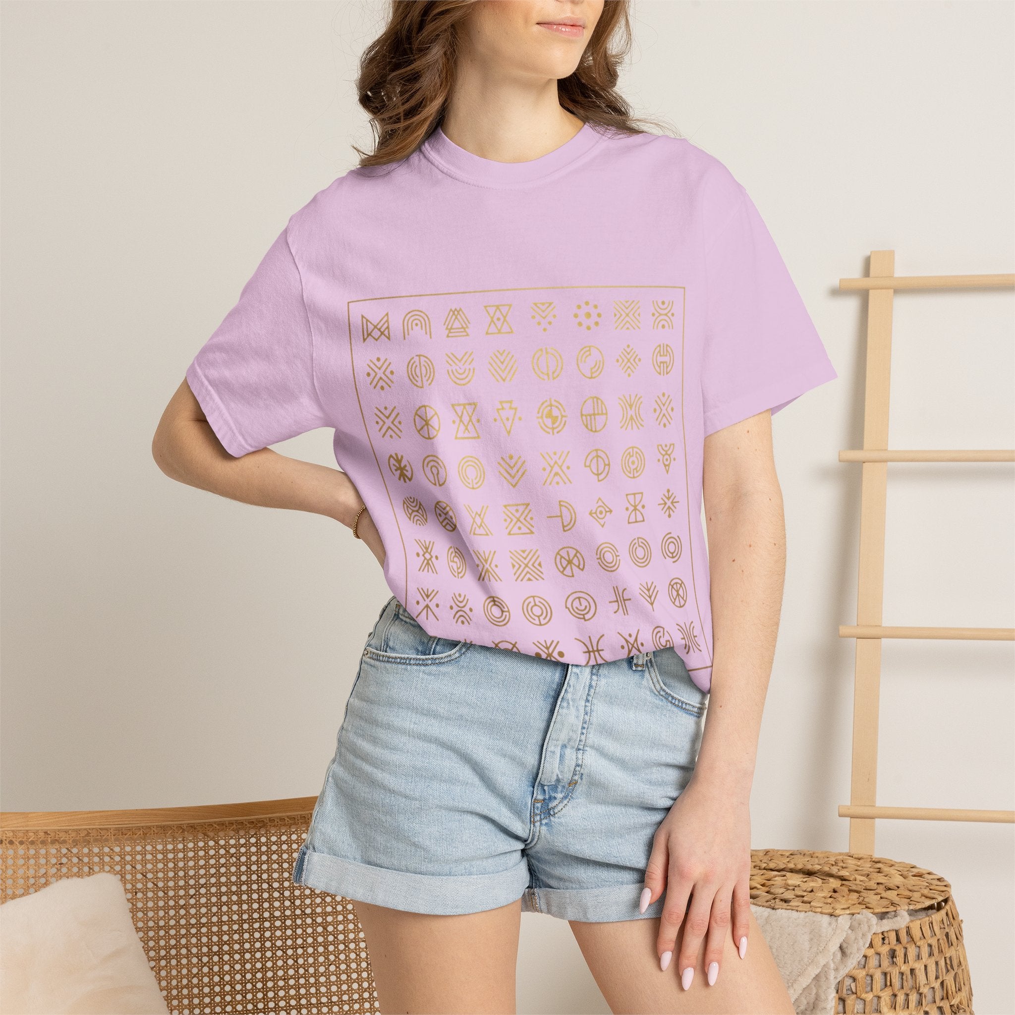 PRB Symbol Grid Graphic Tee — Garment-Dyed Heavyweight Cotton | Power Runs Black by Power Runs Black