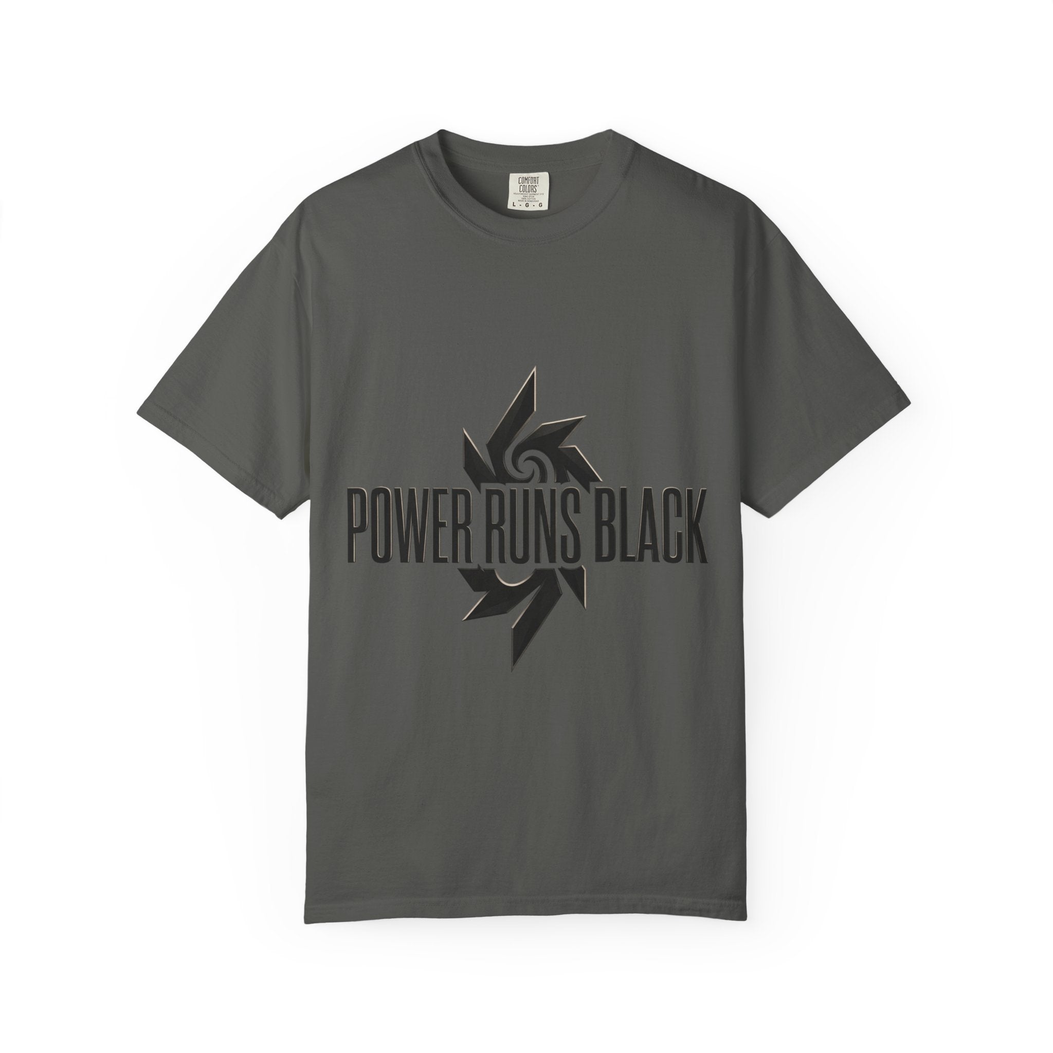 Power Runs Black PRB "Wear The Code" Mystic Shield T-Shirt — Geometric Sigil Graphic Tee by Printify