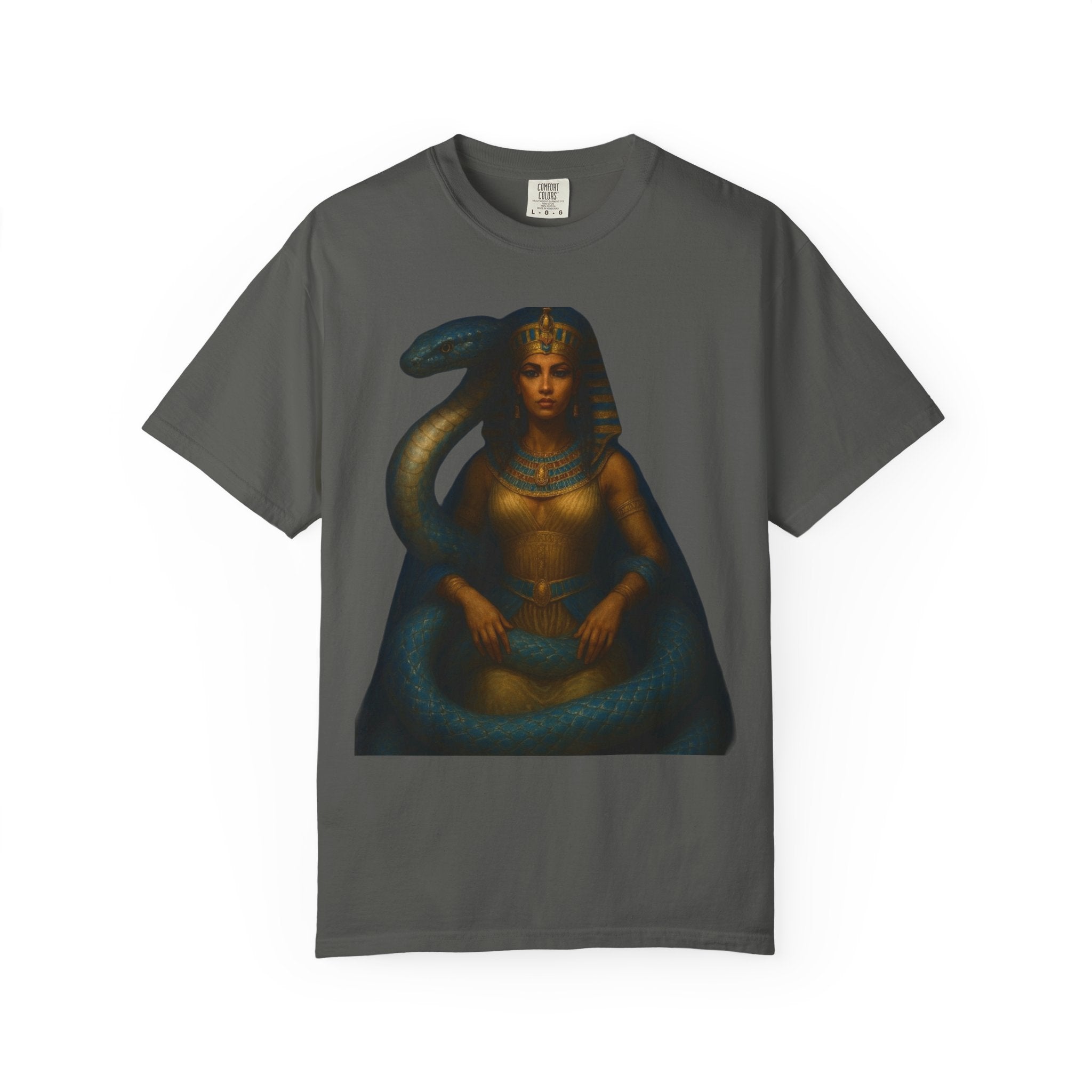 PRB Egyptian Goddess with Snake T-Shirt | Pharaoh Serpent Art Tee by Power Runs Black