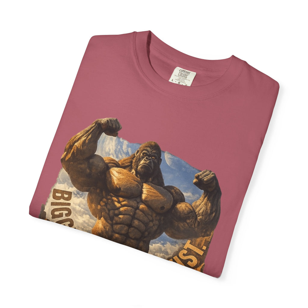 PRB Biggest Flex I Exist T-Shirt — Funny Muscle Gorilla Graphic Tee by Power Runs Black