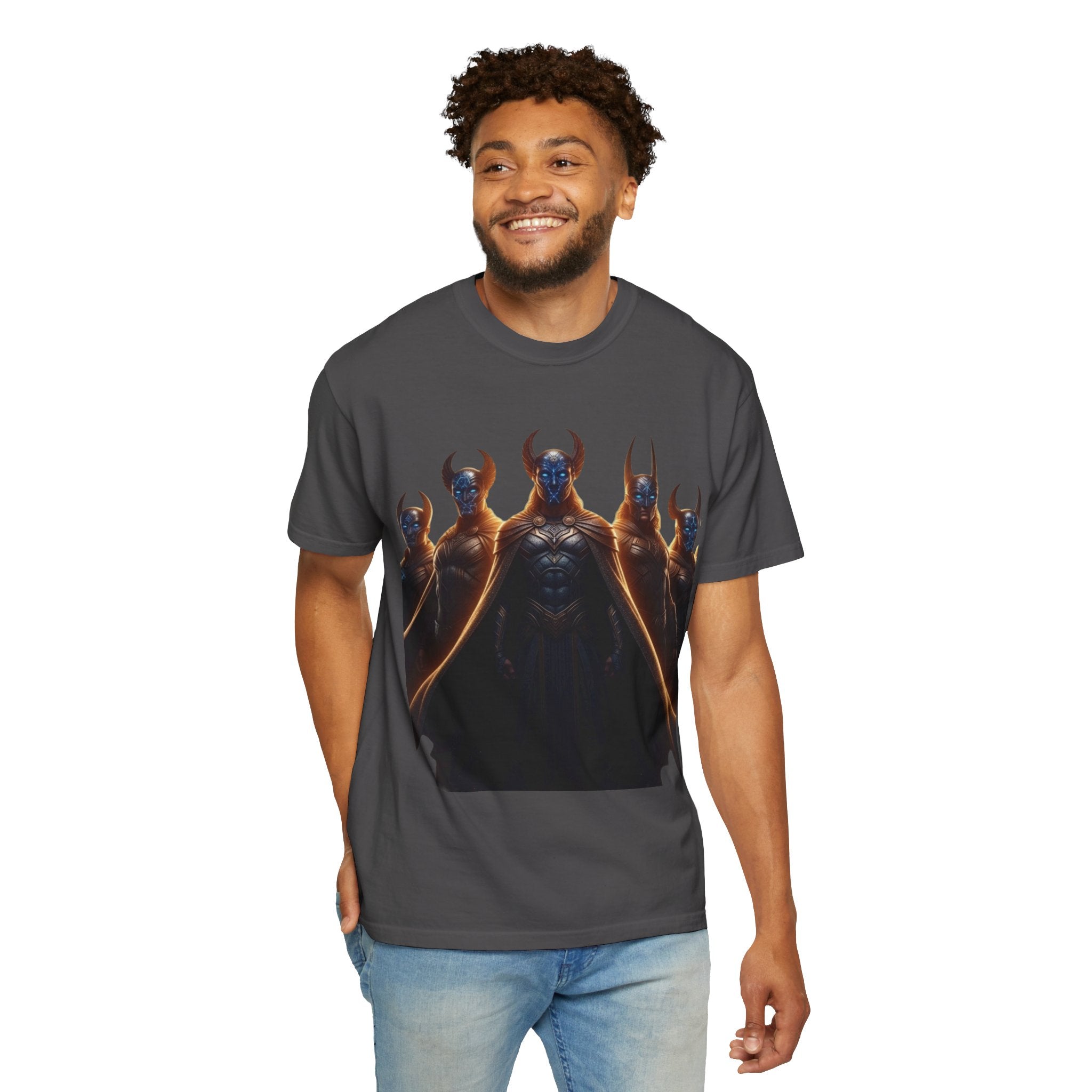 Power Runs Black PRB Dark Legion Graphic T-Shirt — Horned Warriors Fantasy Tee by Power Runs Black