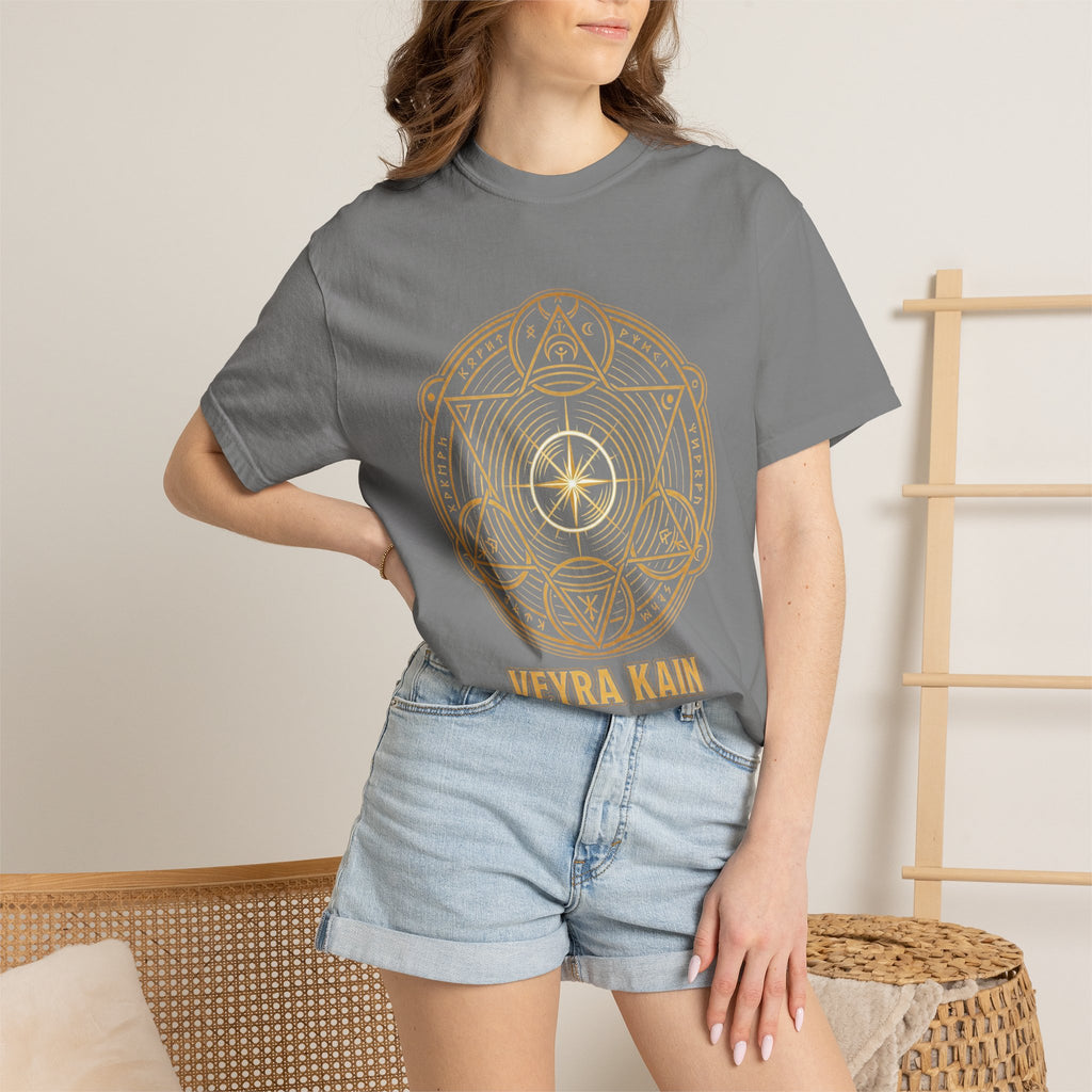Power Runs Black PRB — Veyra Kain Geometric Sigil Tee with “Too Much Becomes Ruin” Graphic T-Shirt by Power Runs Black