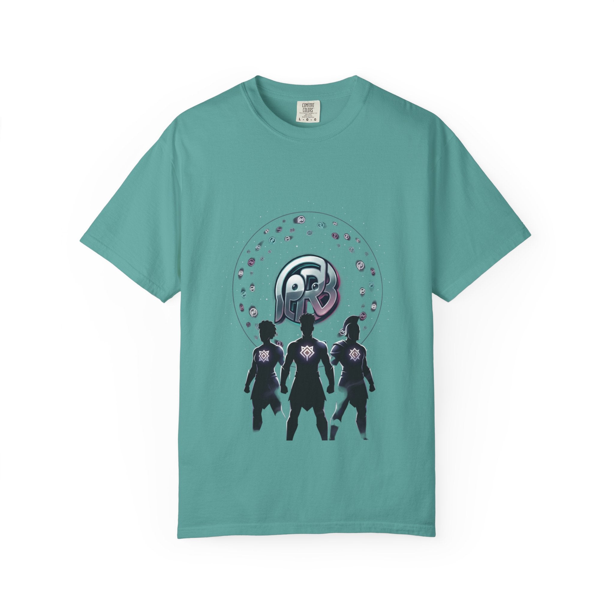 Printify PRB Retro Orb Logo T-Shirt — Vintage Circular Graphic Tee - T-Shirt
