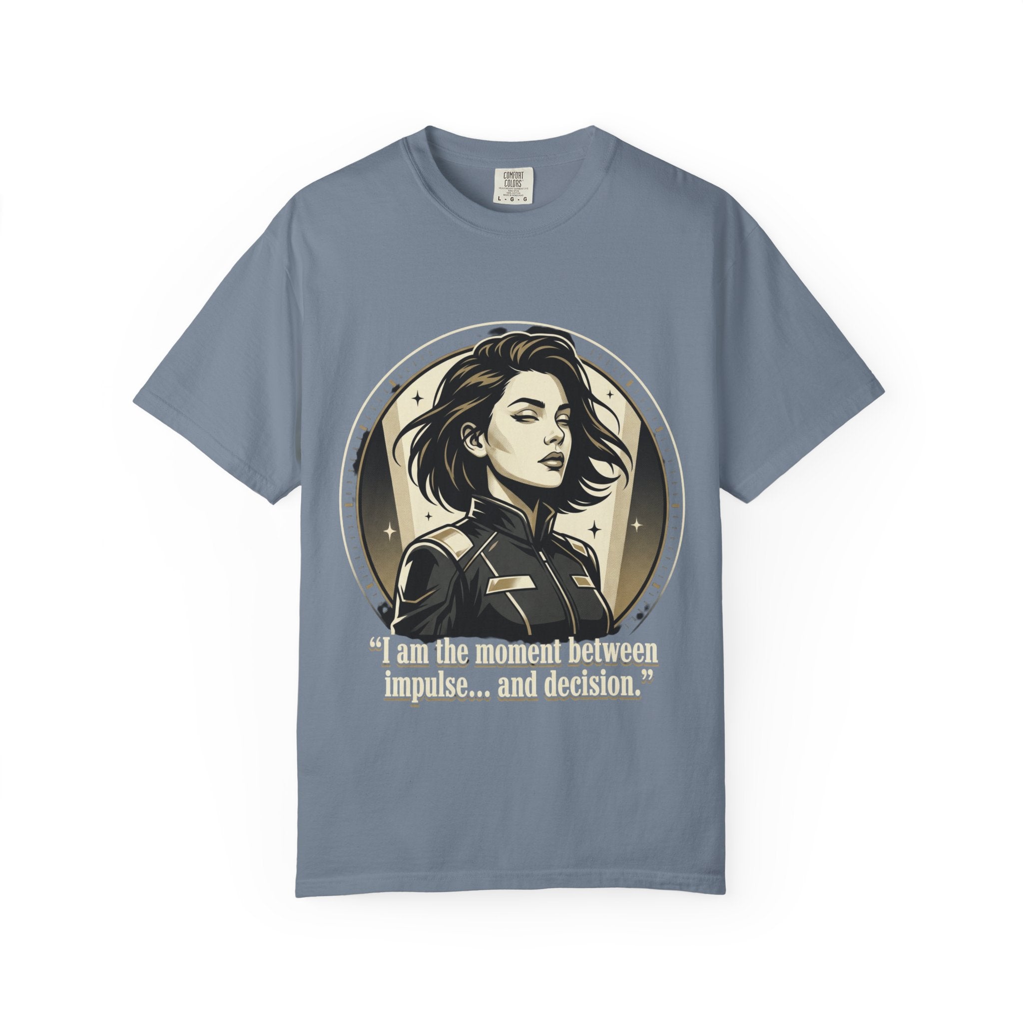 Power Runs Black Retro Space Captain Portrait T-Shirt — 'Fearless Commander' Graphic Tee by Power Runs Black