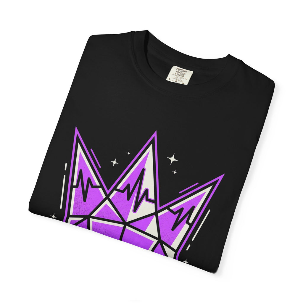 Power Runs Black PRB Crown Graphic T-Shirt — Purple Royal Crown Streetwear Tee by Power Runs Black