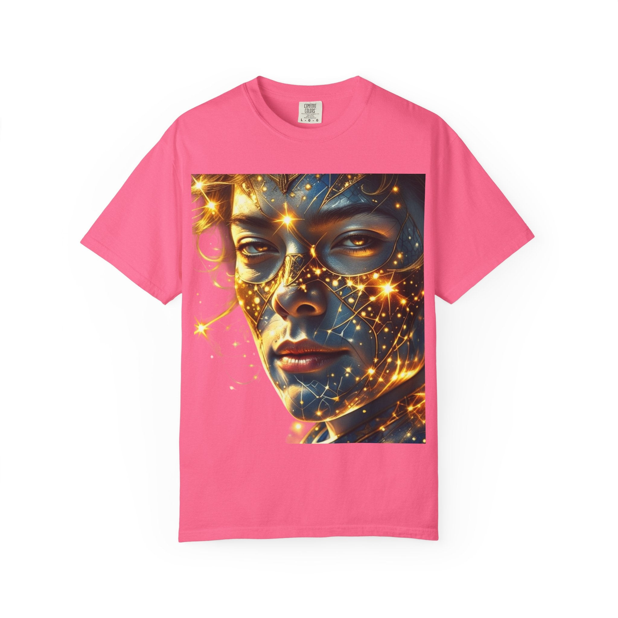 PRB Celestial Glow Unisex Graphic T-Shirt | Luminous Portrait Tee by Power Runs Black