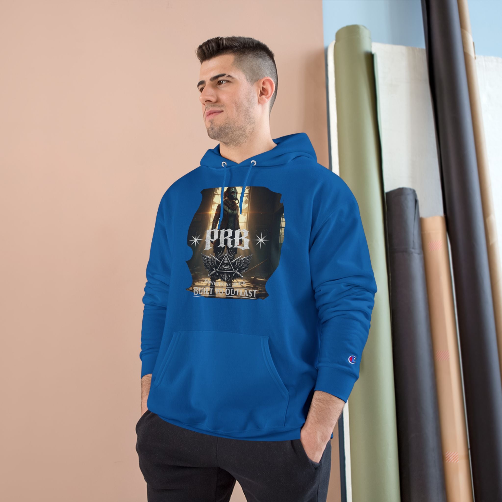 PRB Champion Hoodie — Vintage Tour Graphic Pullover by Power Runs Black