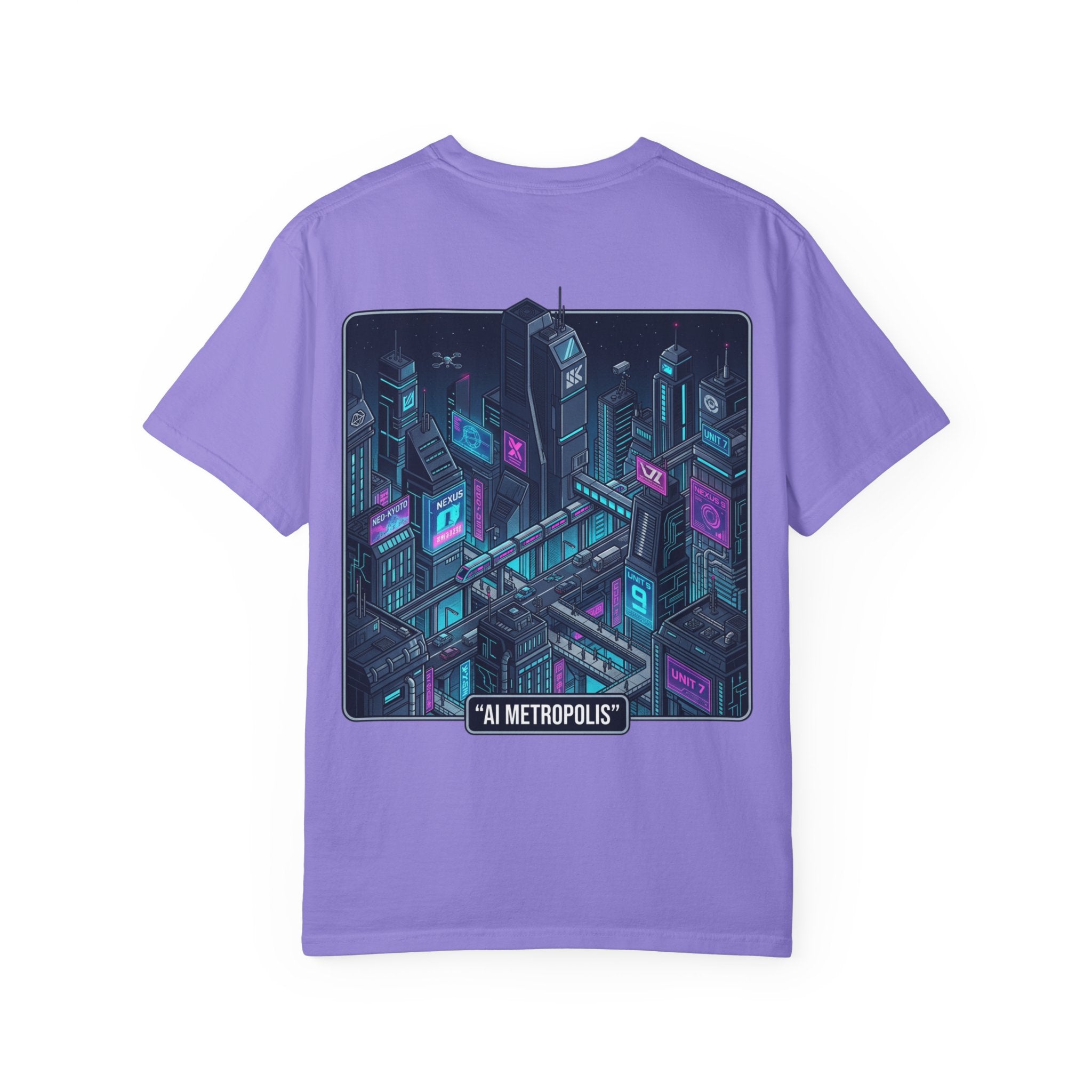 Power Runs Black AI Metropolis T-Shirt — 'At First, It Entered Quietly' Cybercity Graphic Tee by Concepts VS Entertainment/Tiktok shop