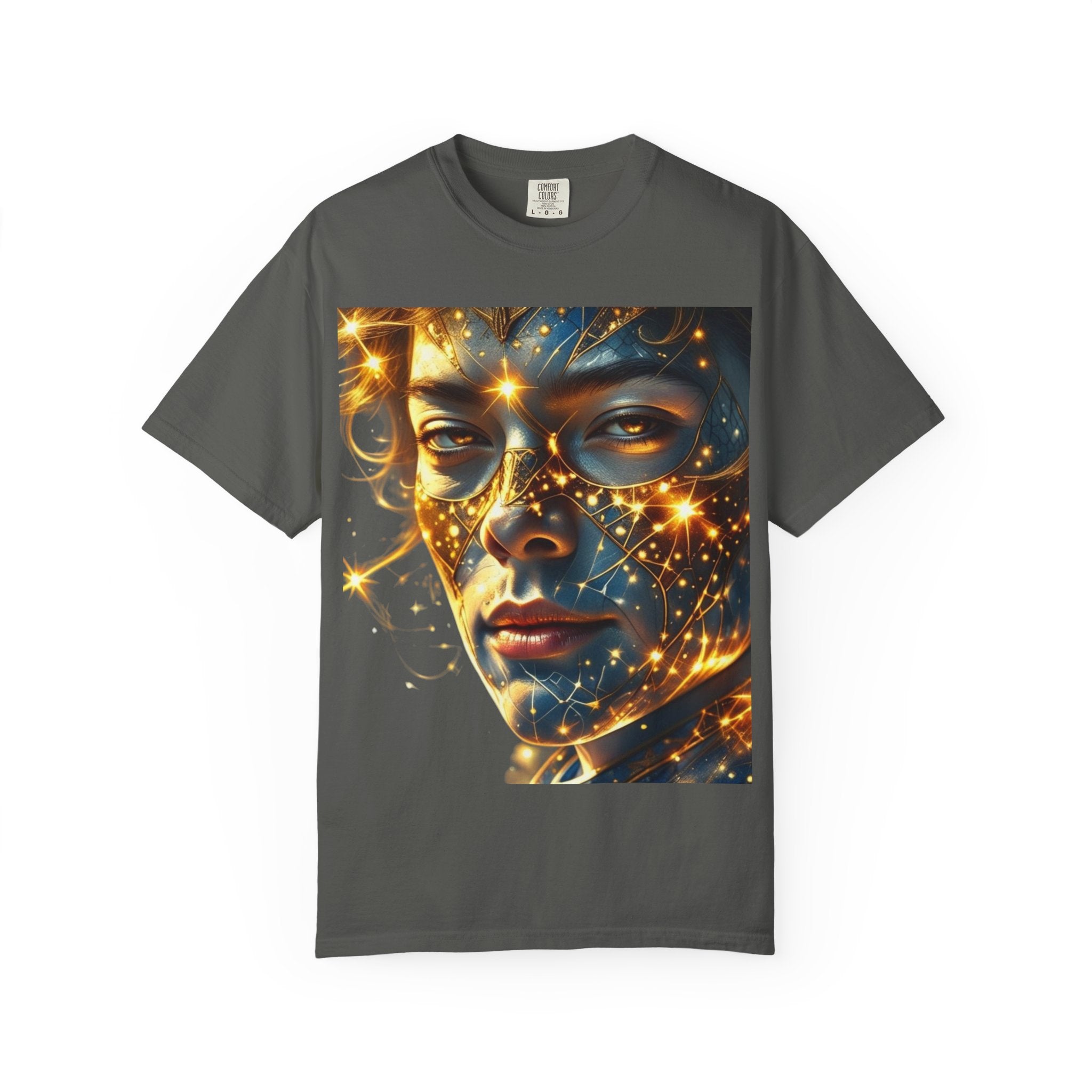 PRB Celestial Glow Unisex Graphic T-Shirt | Luminous Portrait Tee by Power Runs Black