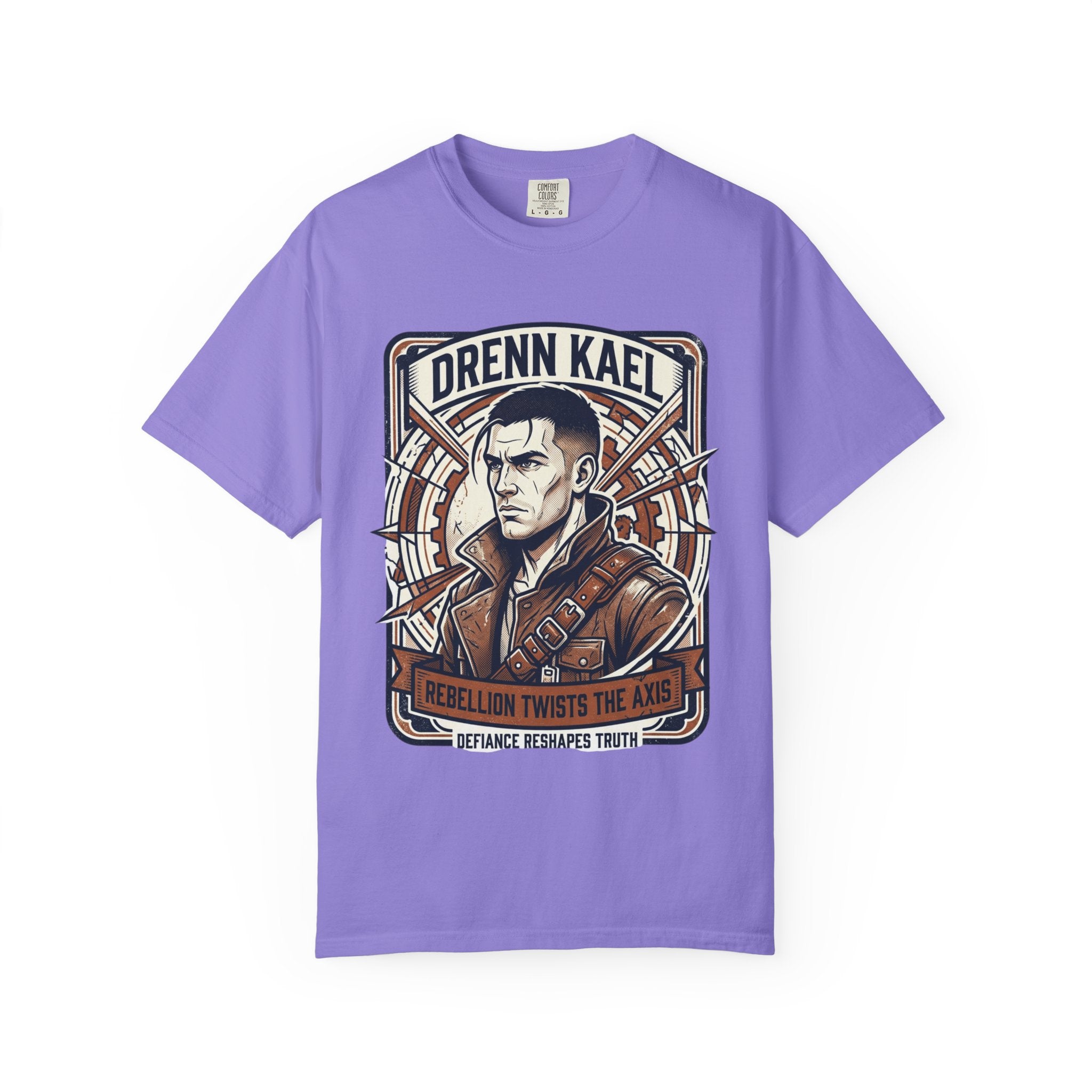 Power Runs Black PRB Drenn Kael Portrait T-Shirt — "Rebellion Twists the Axis" Graphic Tee by Power Runs Black