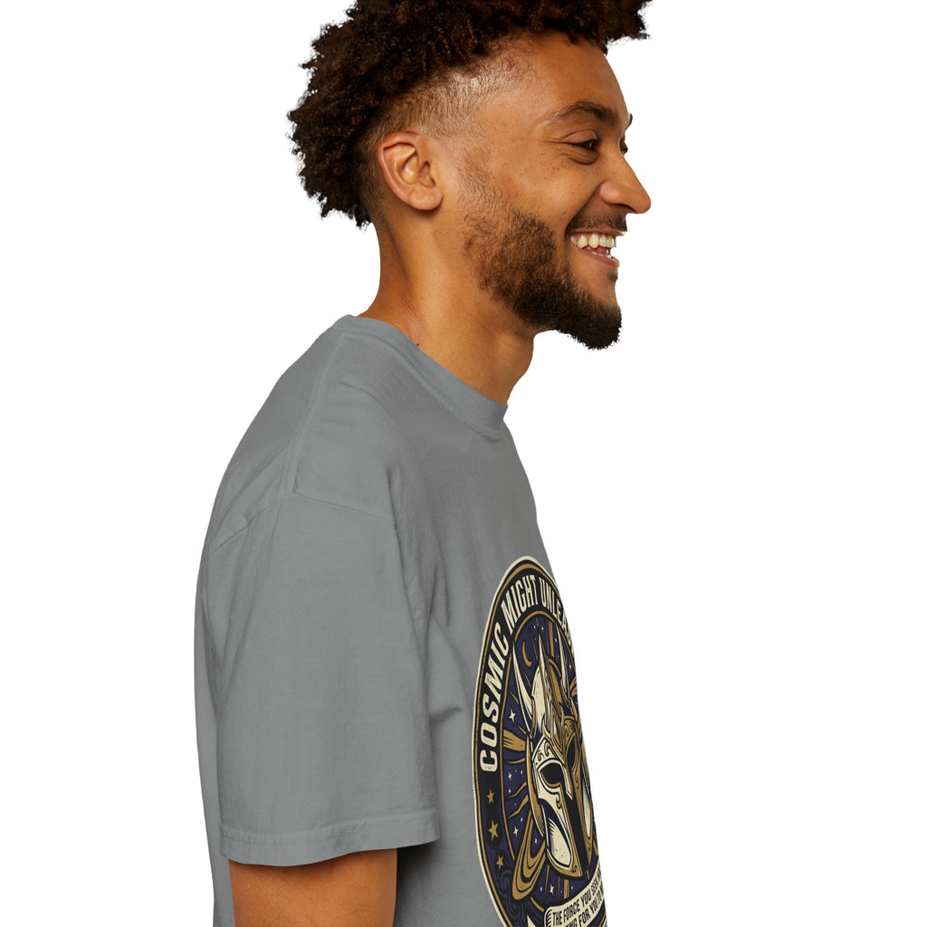 PRB Starforged Flex Cosmic Might Unleashed T-Shirt — Mythic Helmet Graphic Tee by Power Runs Black