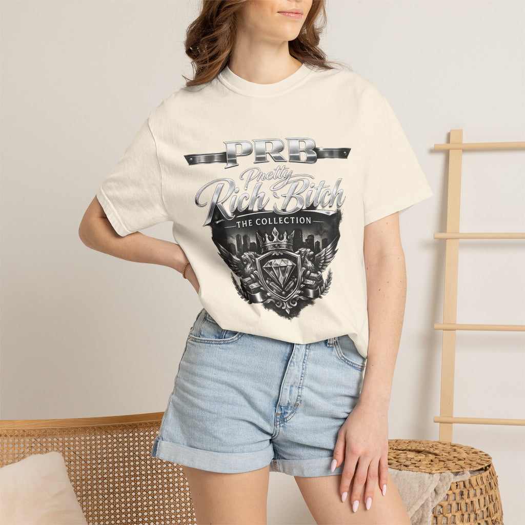 PRB Rebel Biker Crest T-Shirt | Vintage Motorcycle Emblem Tee by Power Runs Black
