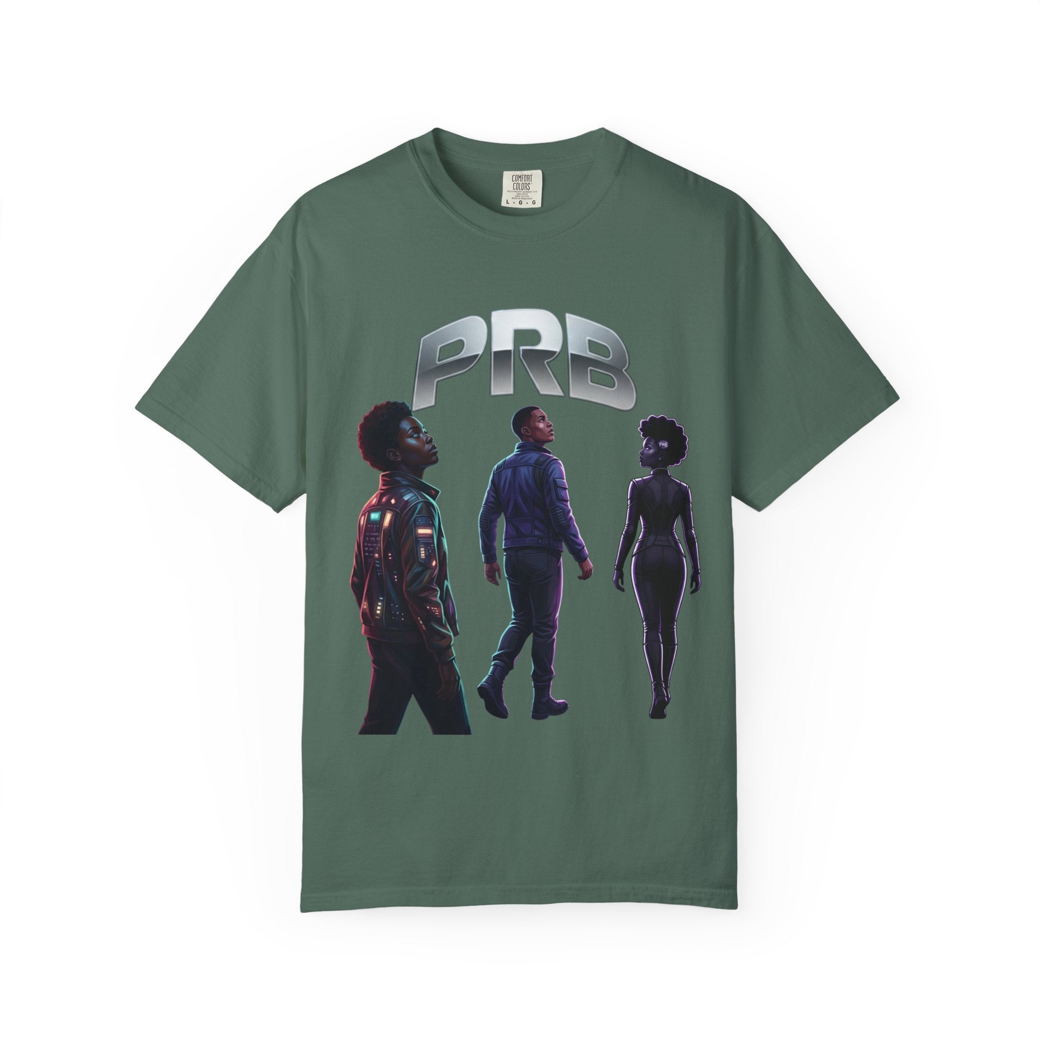 Printify PRB Silhouette Band T-Shirt — Retro Futuristic Music Tee - T-Shirt