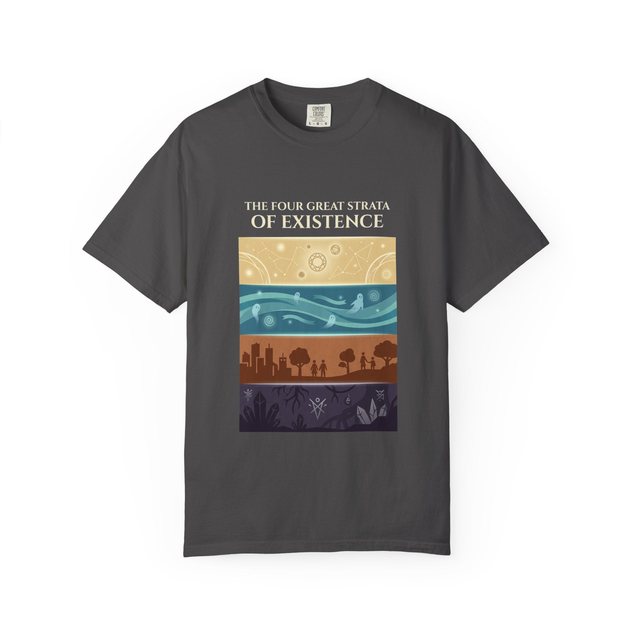 Desert to Night Sky Landscape T-Shirt | Vintage Garment-Dyed Graphic Tee by Printify