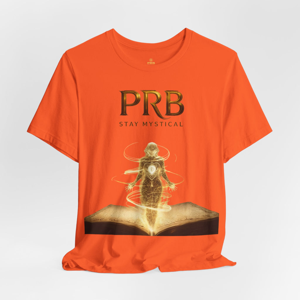 PRB Mystical Graphic Tee – "PRB Stay Mystical" Spiritual Book & Light Design by Power Runs Black