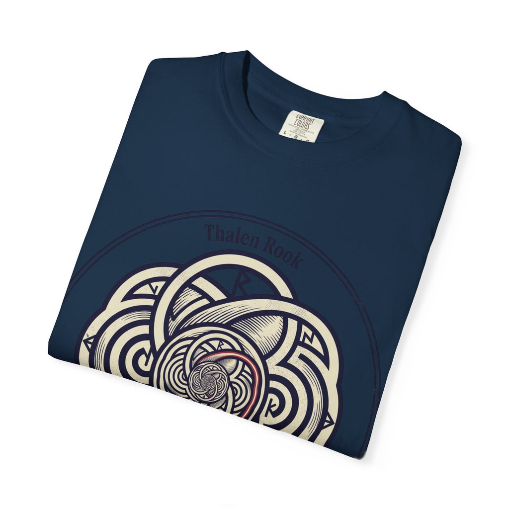 Power Runs Black PRB Thalen Rook Celtic Knot Graphic T-Shirt — "He stared too long..." Quote Tee by Power Runs Black