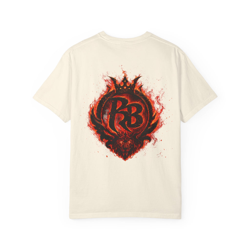 Power Runs Back PRB Flame Logo T-shirt | Fiery Emblem Tee, Grunge Rock Chic by Printify