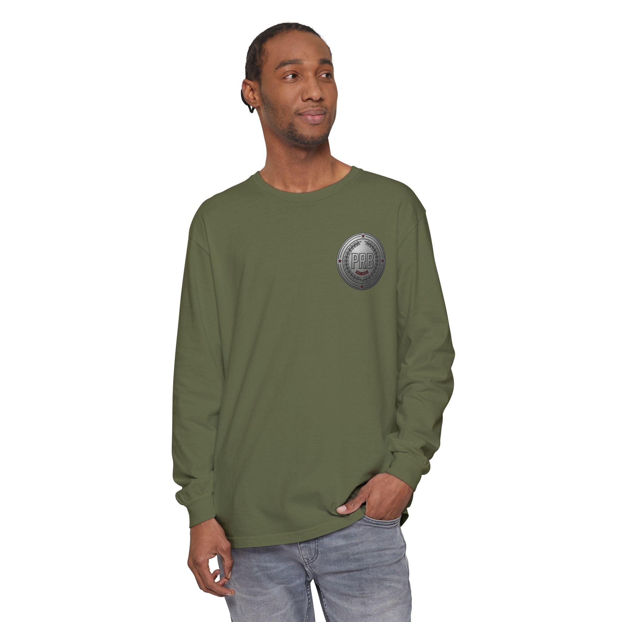 PRB The Starbound Seven graphic long sleeve shirt | cosmic superhero poster by Power Runs Black