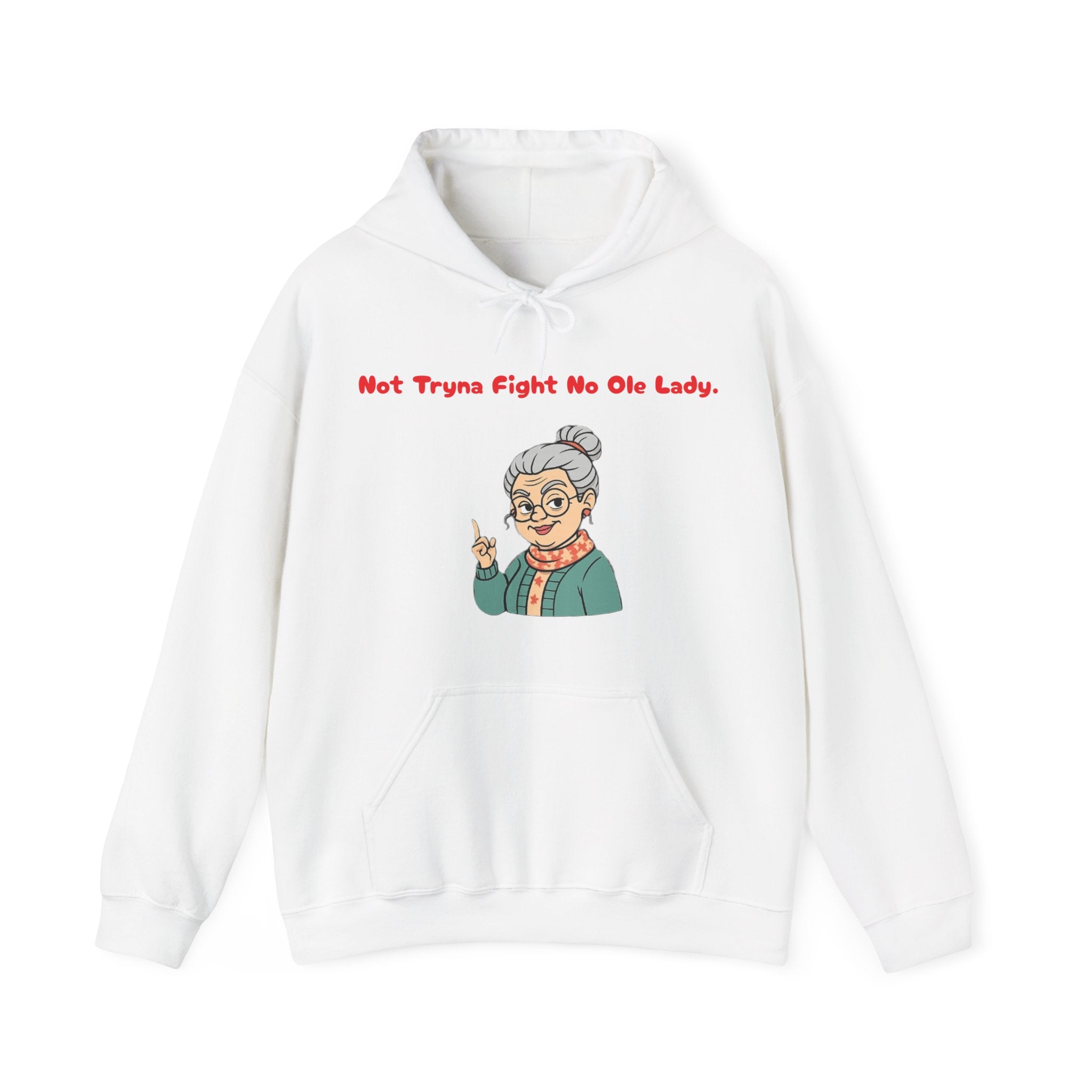 PRB Sassy Grandma Illustration Hoodie | "Not Tryna Fight No Ole Lady." by Power Runs Black