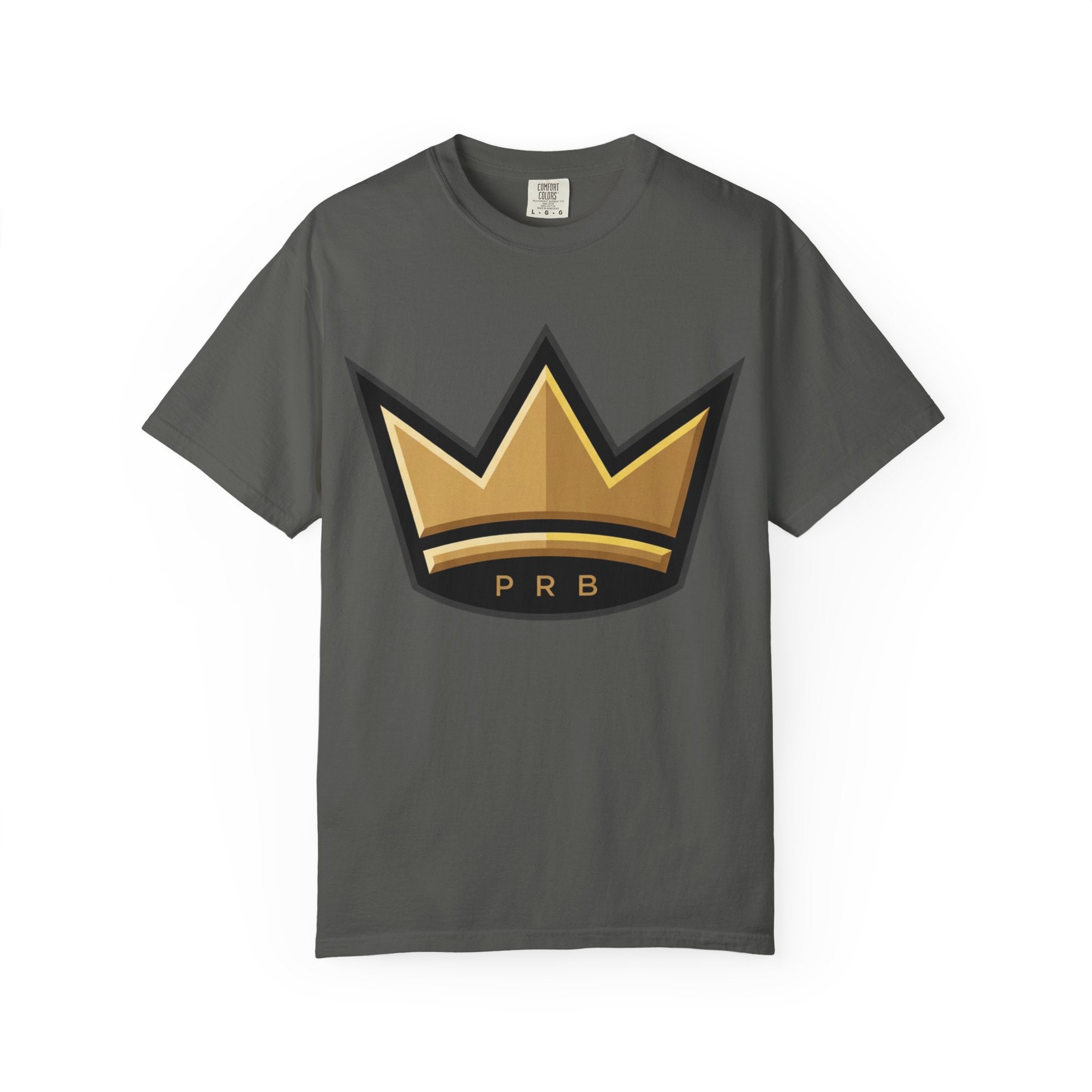 PRB Crown & Cosmos Graphic T-Shirt | Gold Royal Crest & Celestial Back by Printify