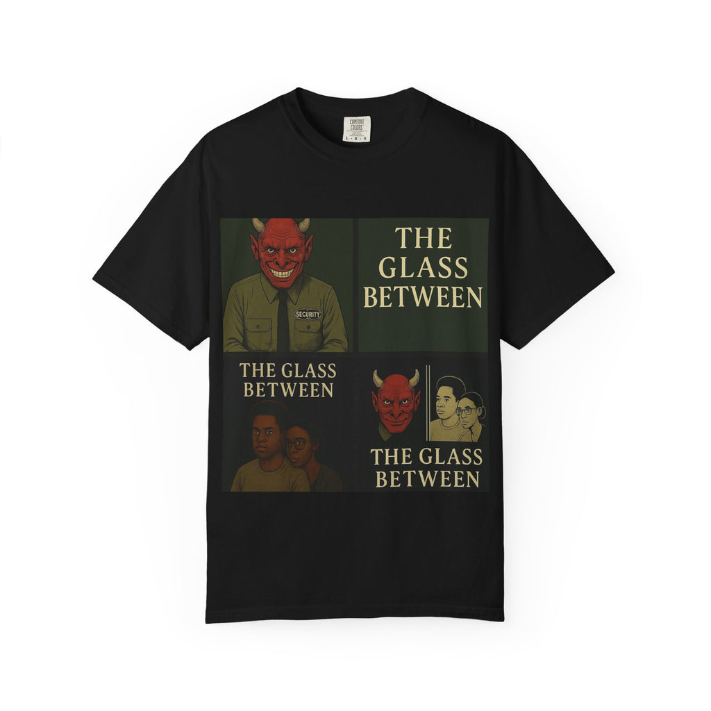 PRB The Glass Between Vintage Collage T-Shirt by Power Runs Black
