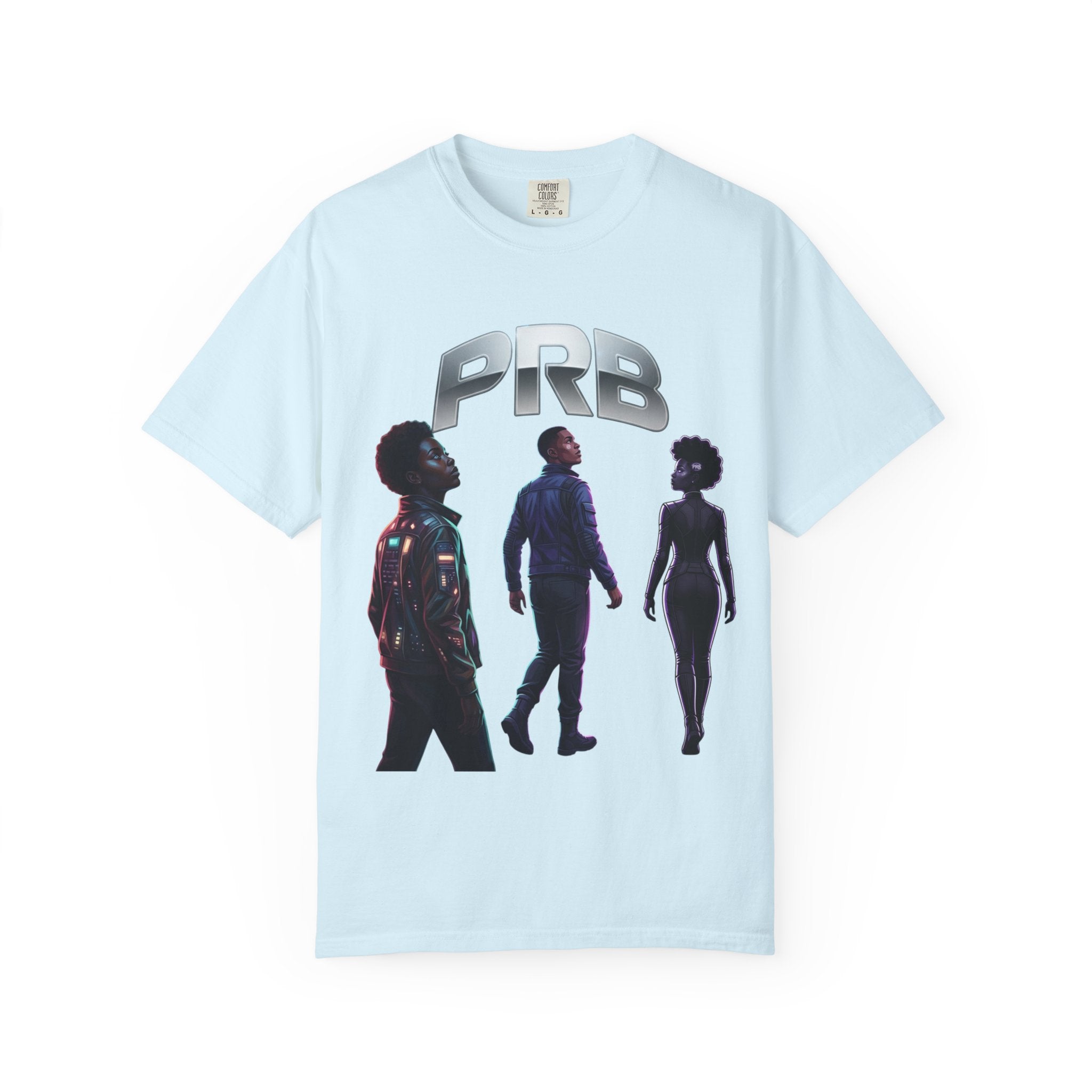 Printify PRB Silhouette Band T-Shirt — Retro Futuristic Music Tee - T-Shirt