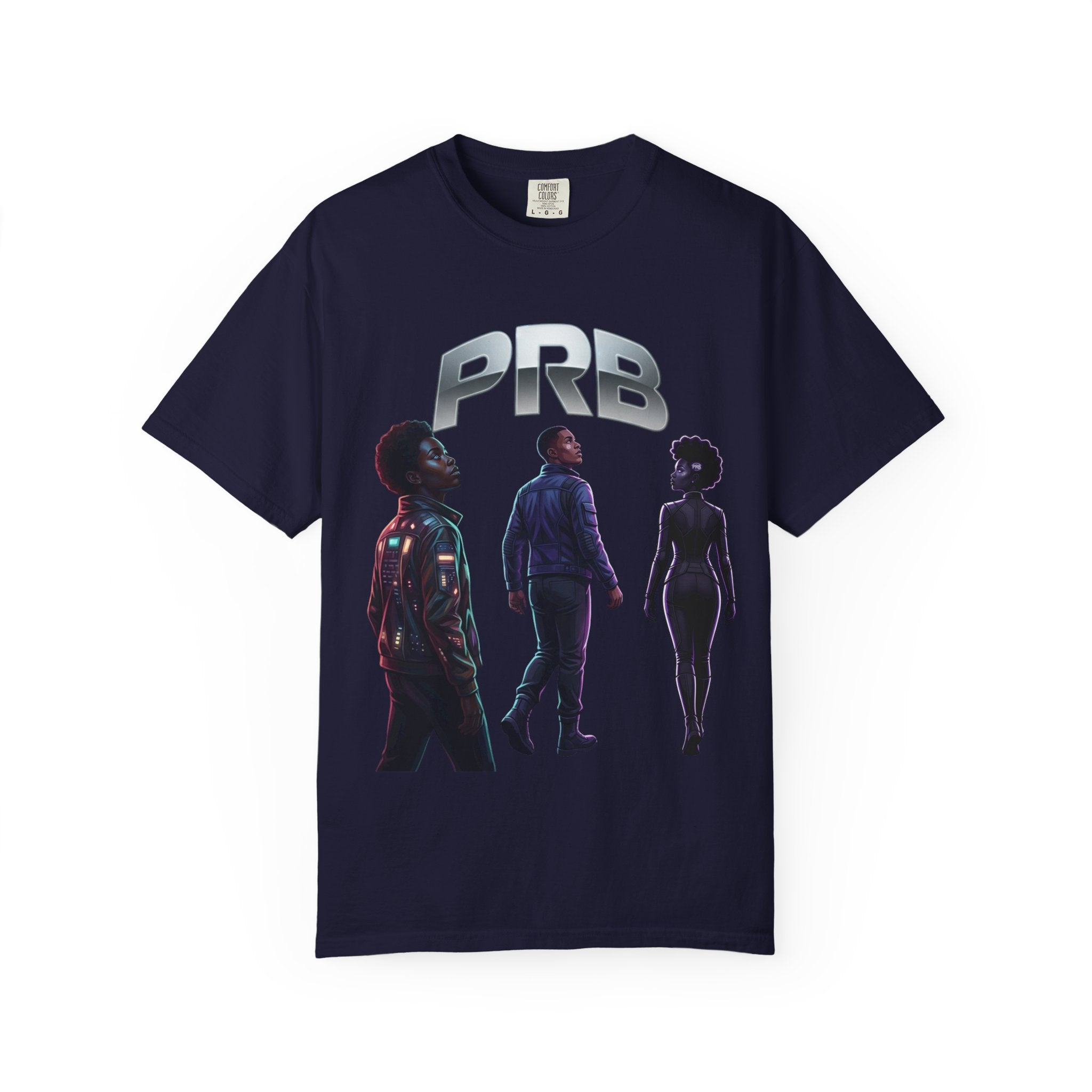 Printify PRB Silhouette Band T-Shirt — Retro Futuristic Music Tee - T-Shirt