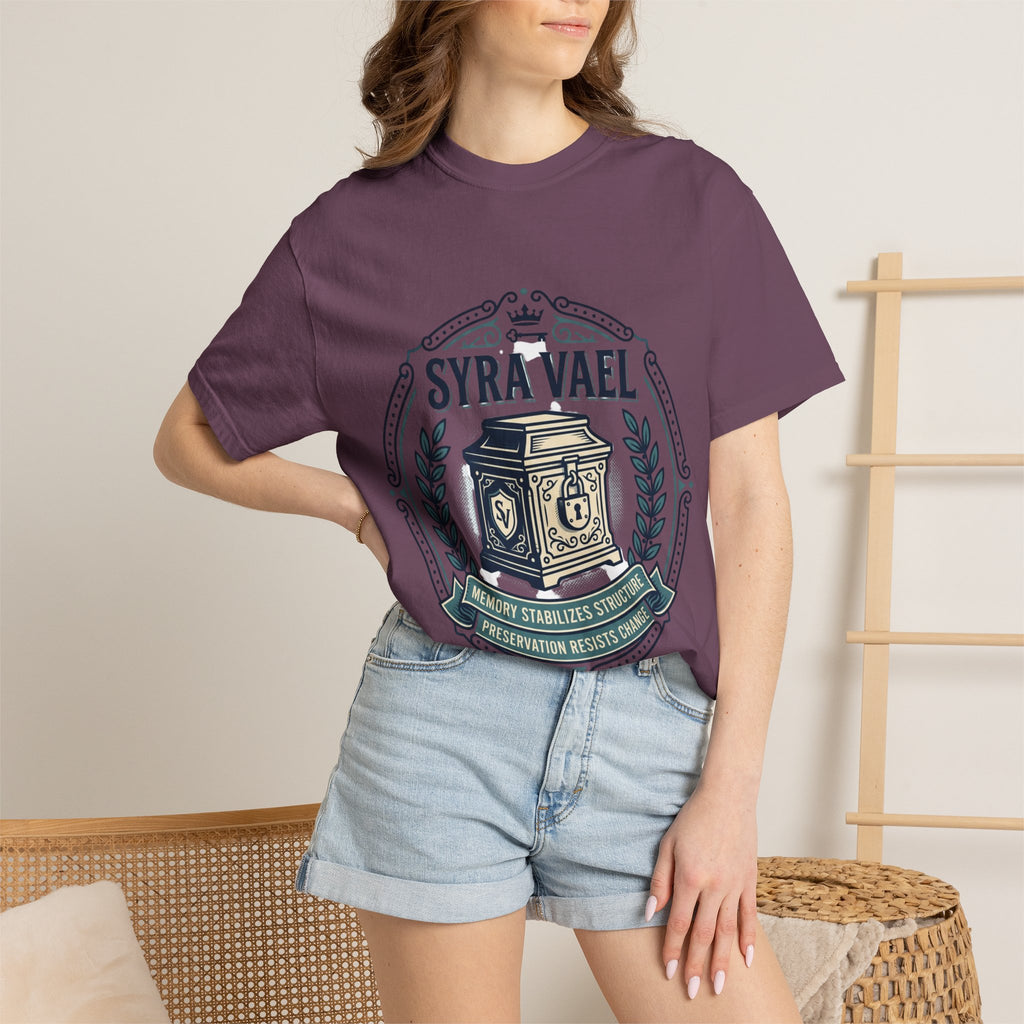 Power Runs Black PRB — Syra Vael Vintage Crest Tee by Power Runs Black