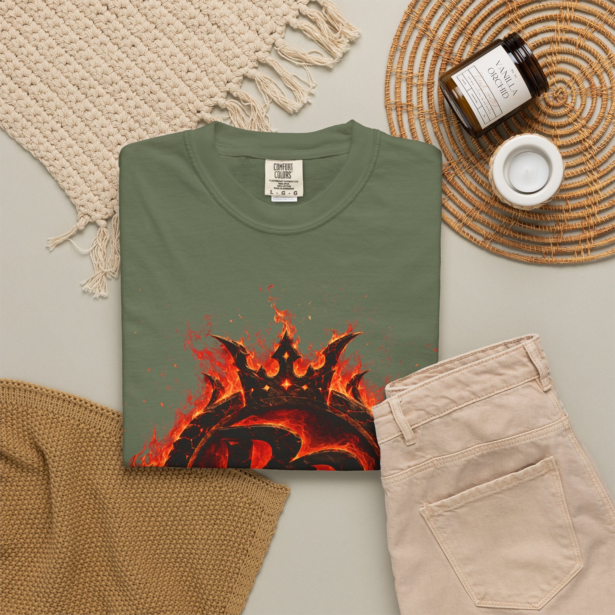 Power Runs Back PRB Flame Logo T-shirt | Fiery Emblem Tee, Grunge Rock Chic by Power Runs Black