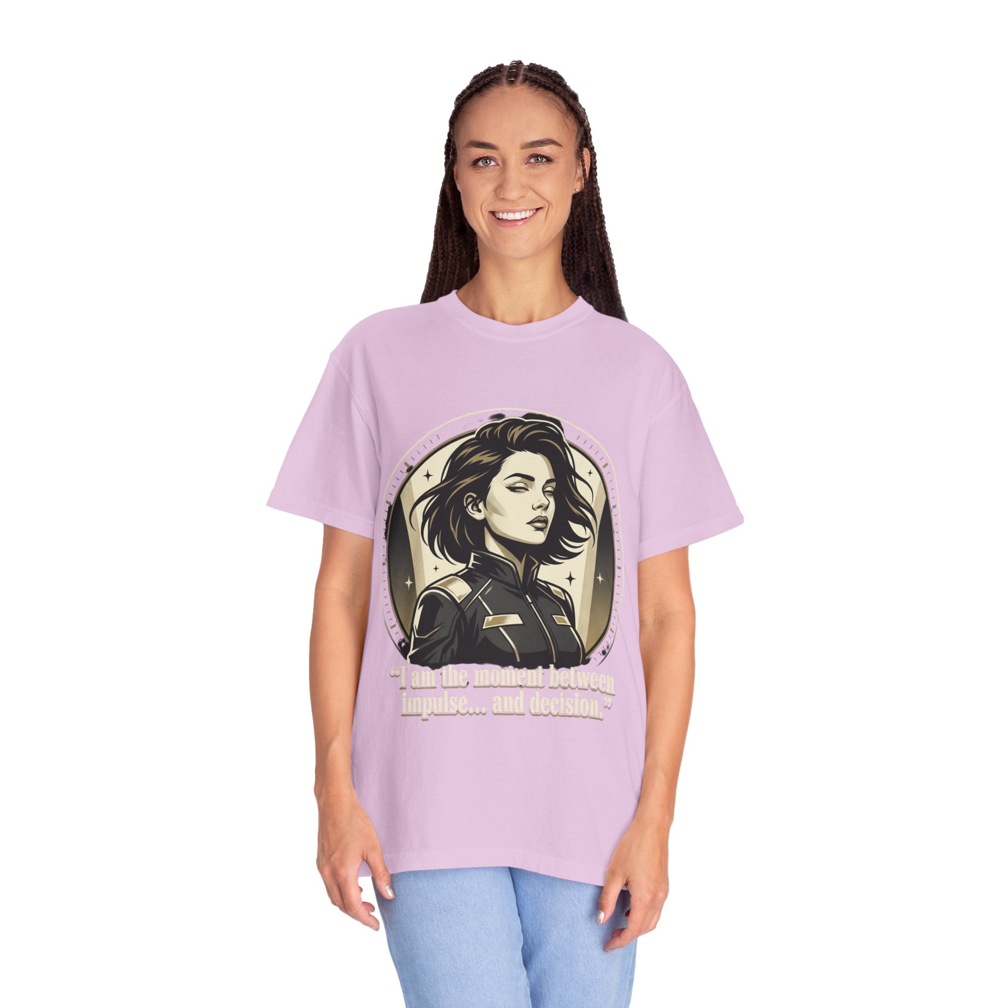 Power Runs Black Retro Space Captain Portrait T-Shirt — 'Fearless Commander' Graphic Tee by Power Runs Black