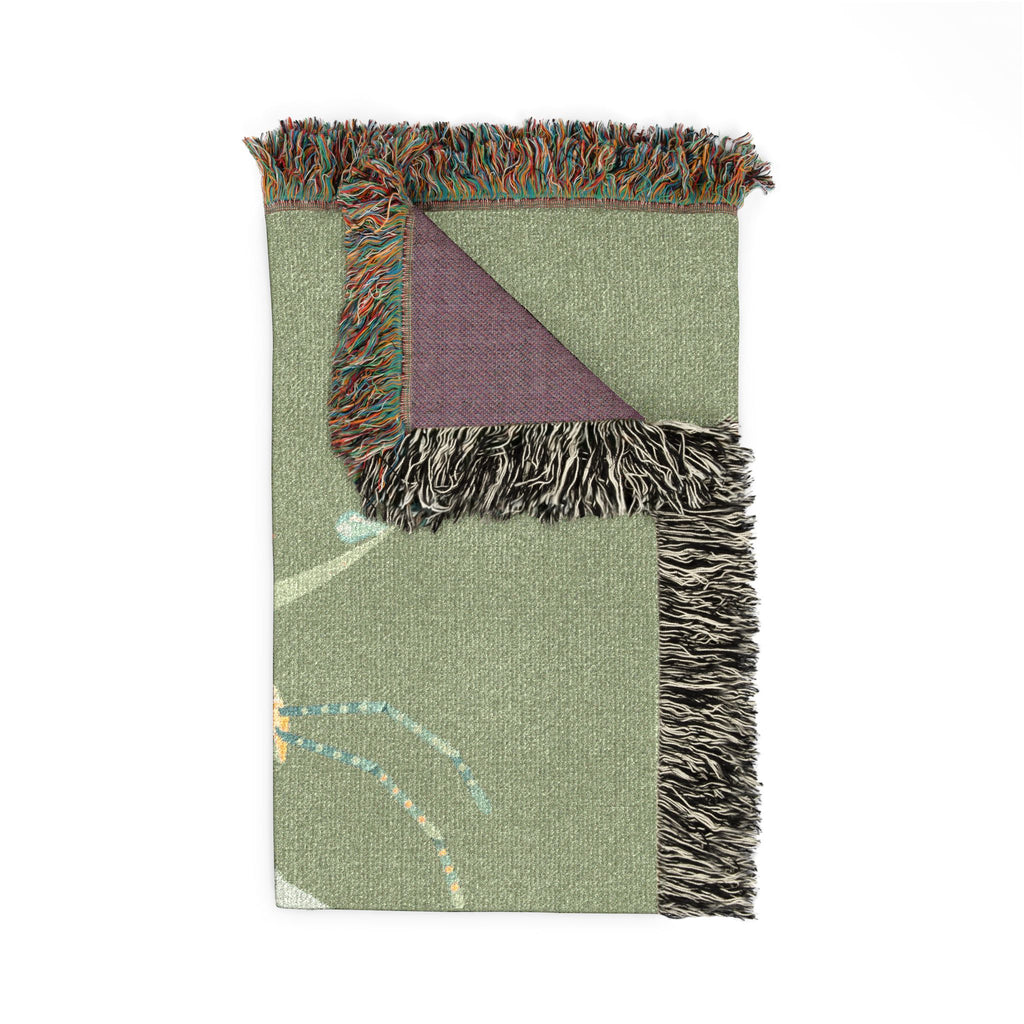 Neutral Ombre Woven Blanket | Beige to Charcoal Gradient Throw by Printify