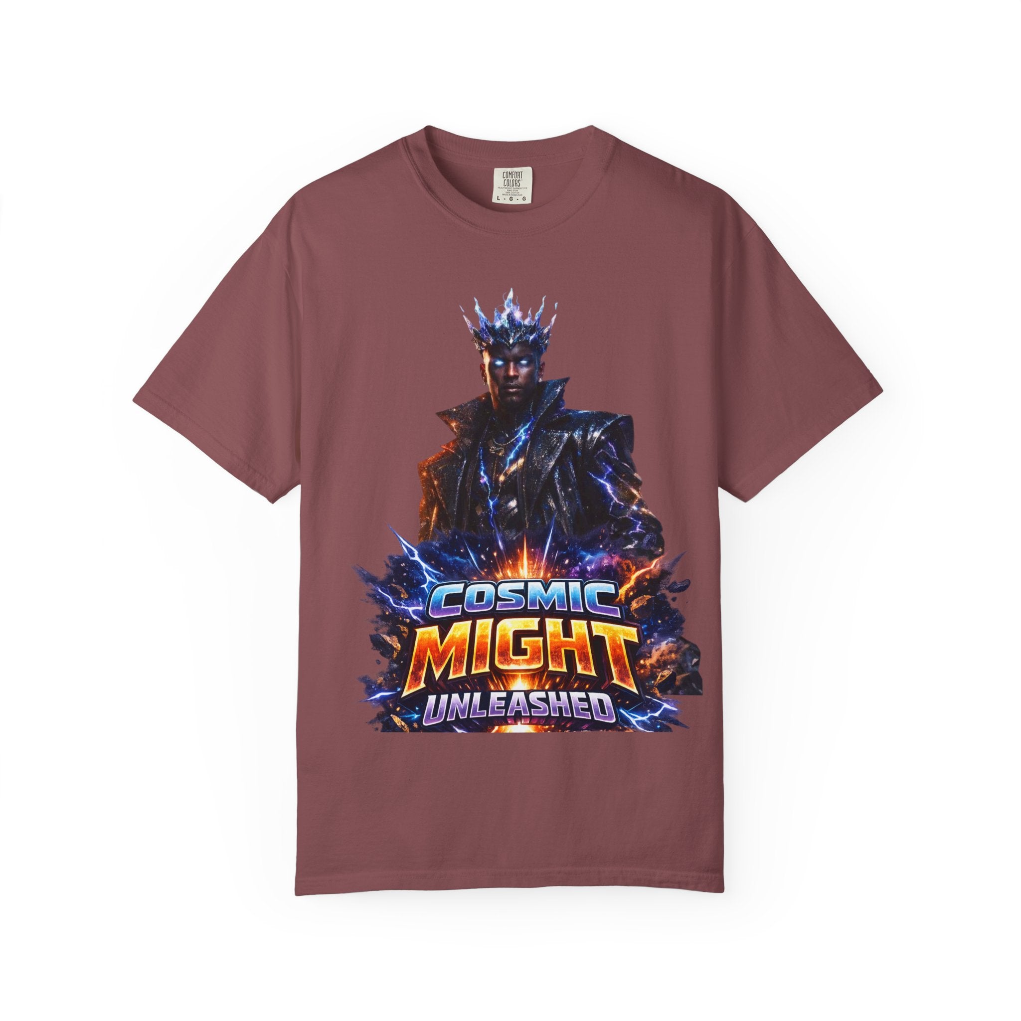 PRB Cosmic Might Unleashed T-shirt | Space Warrior Graphic Tee by Power Runs Black