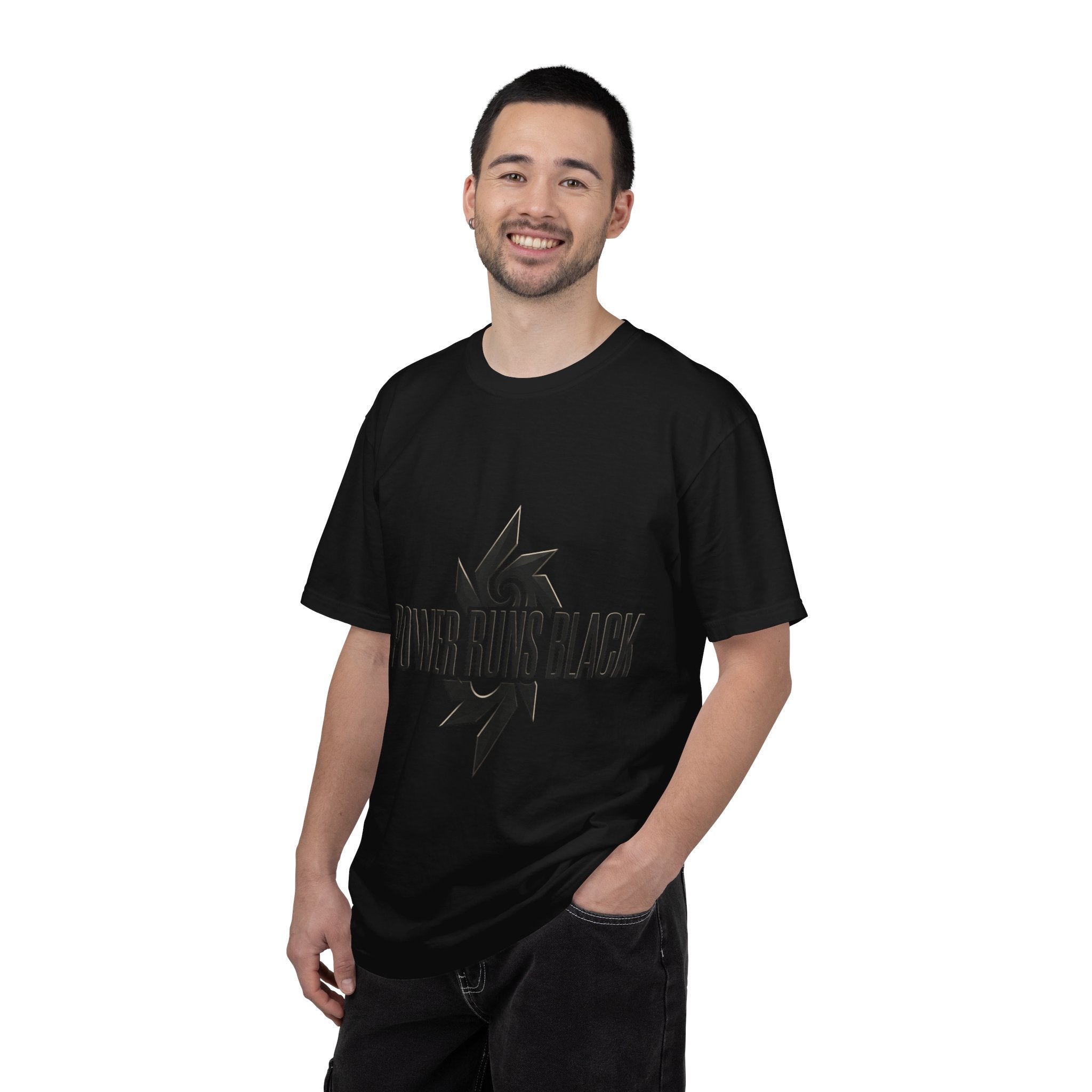 Power Runs Black PRB "Wear The Code" Mystic Shield T-Shirt — Geometric Sigil Graphic Tee by Printify