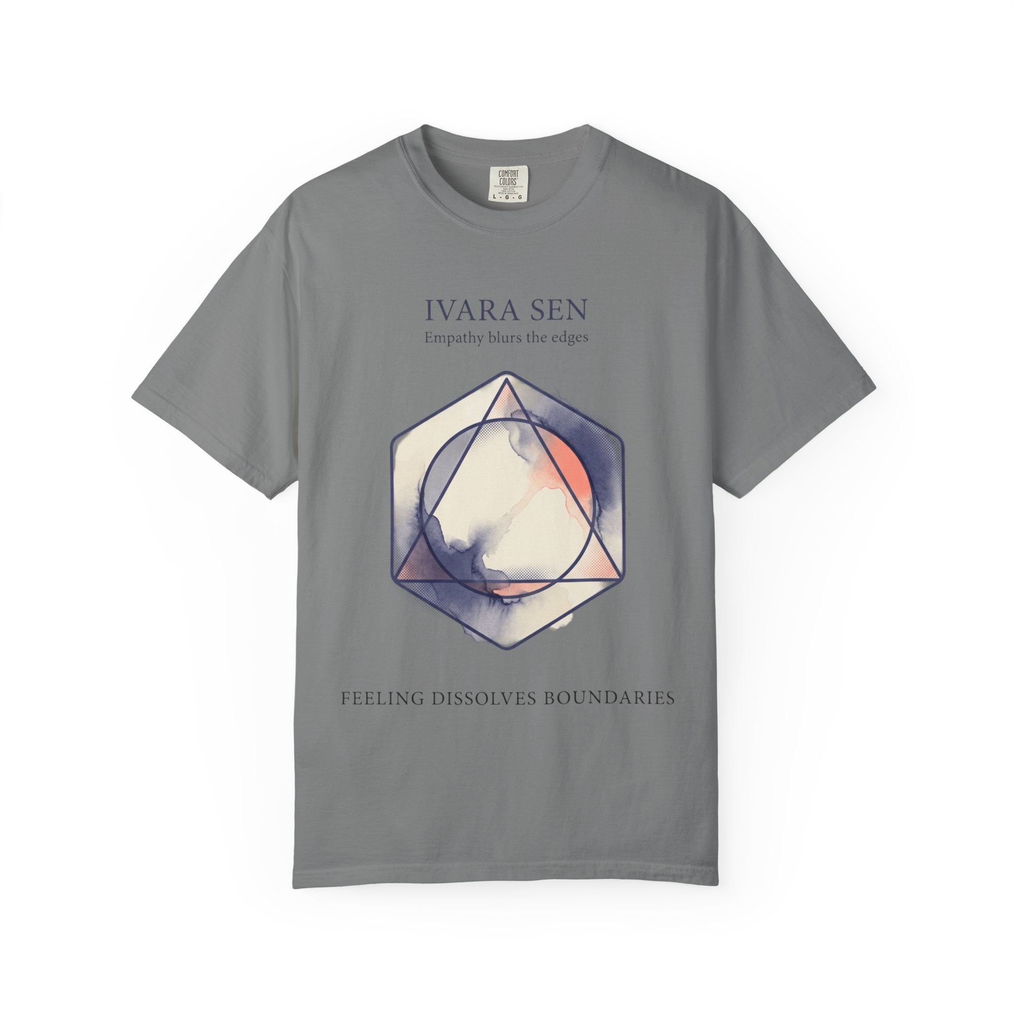 Power Runs Black PRB Abstract Geometric Tee — “Ivara Sen: Feeling Dissolves Boundaries” by Power Runs Black