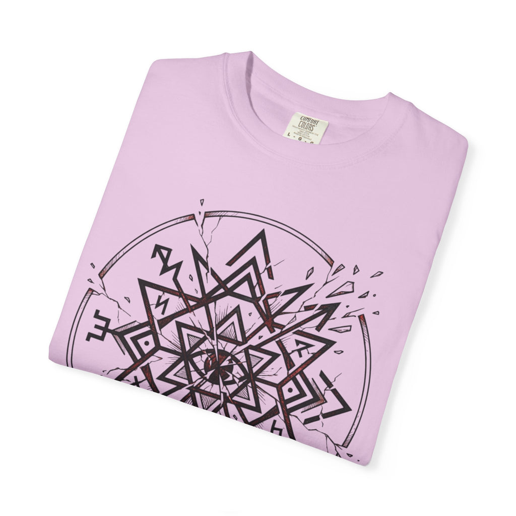 Power Runs Black PRB Eryx Tal Geometric Mandala T-Shirt — Symmetric Star Graphic Tee by Power Runs Black