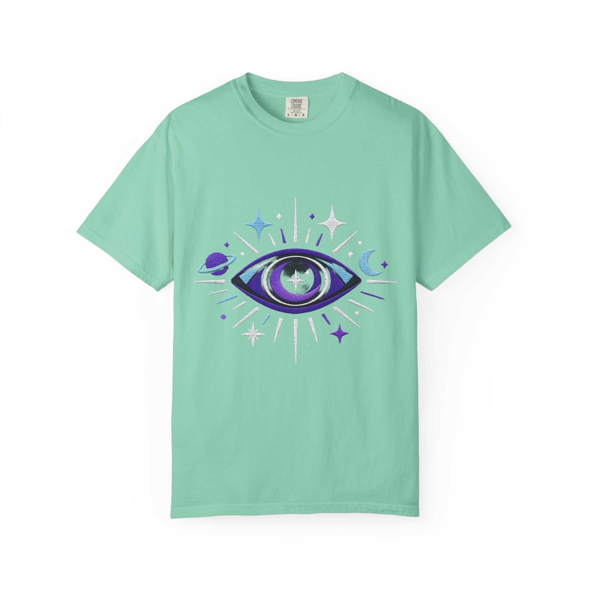 PRB Mystic All-Seeing Eye T-shirt | Cosmic Moon and Stars by Printify