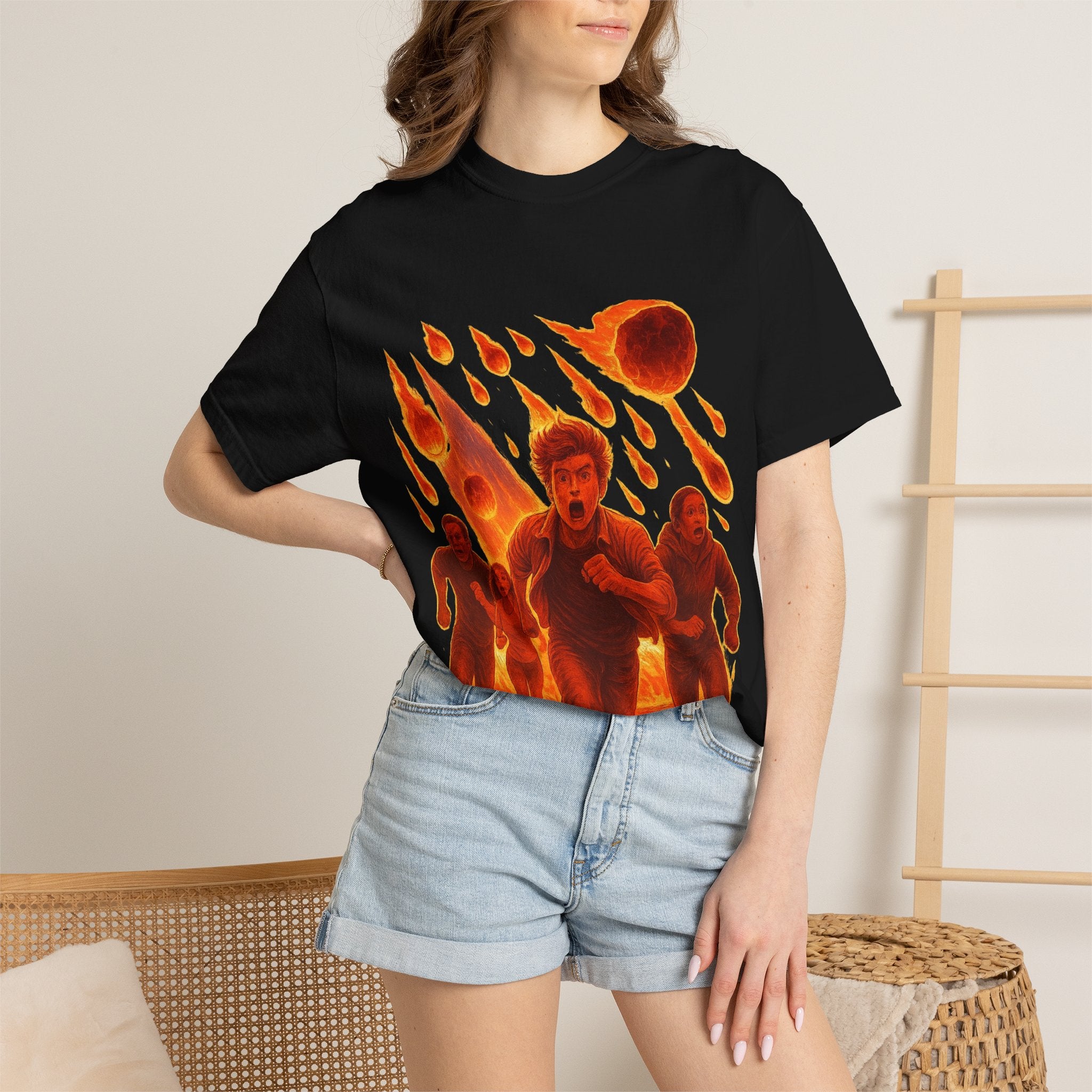 PRB Meteor Shower Escape T-Shirt — Apocalyptic Running Graphic Tee by Power Runs Black