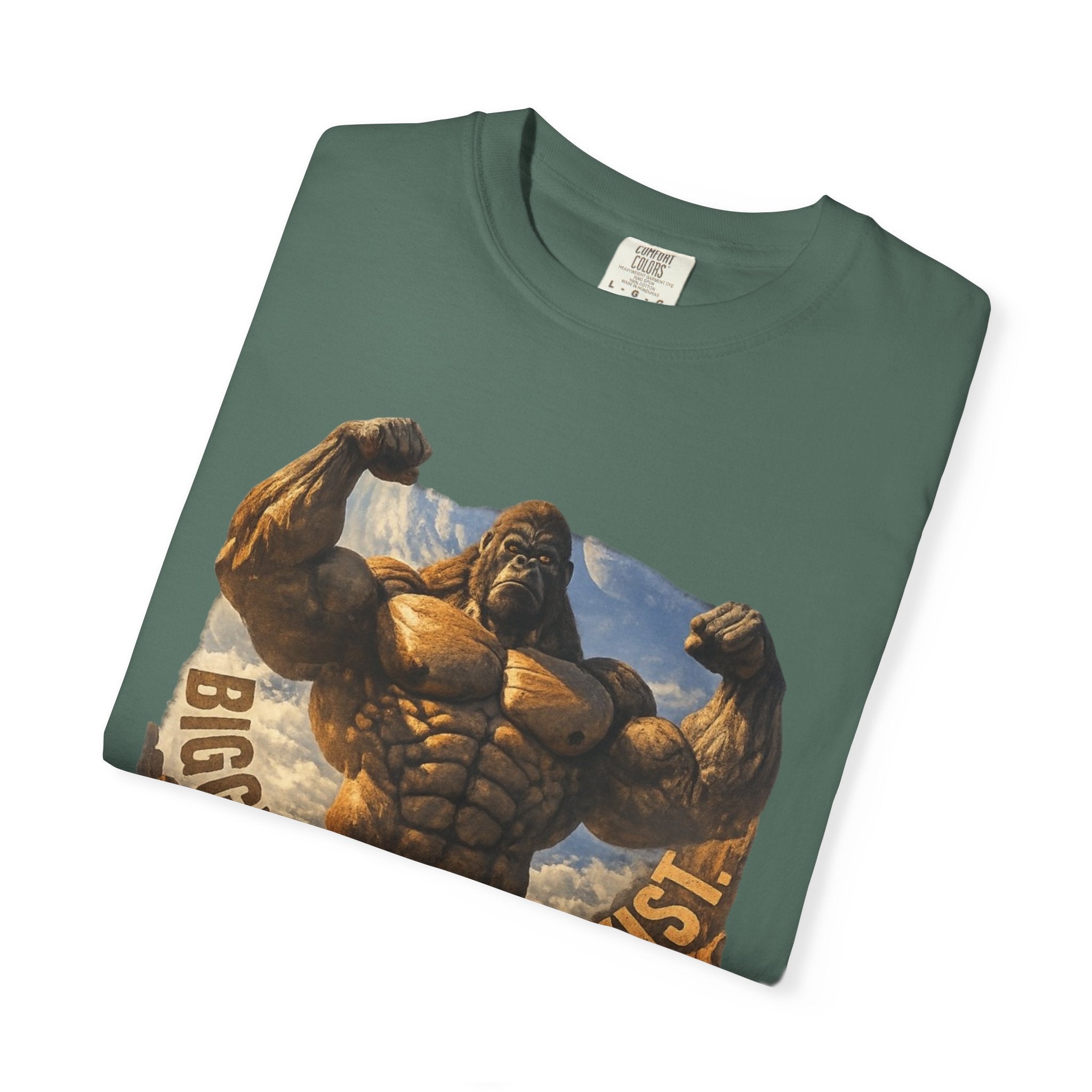 PRB Biggest Flex I Exist T-Shirt — Funny Muscle Gorilla Graphic Tee by Power Runs Black