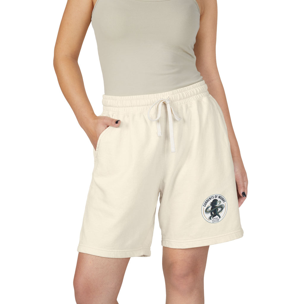 Power Runs Black Lightweight Fleece Sweat Shorts — Vintage Surf Patch by Power Runs Black