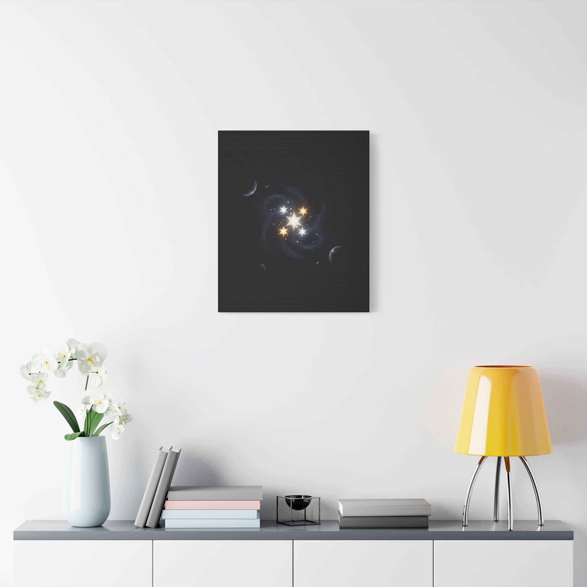 PRB Celestial Star Cluster Matte Canvas Print — Cosmic Planets Wall Art by Printify