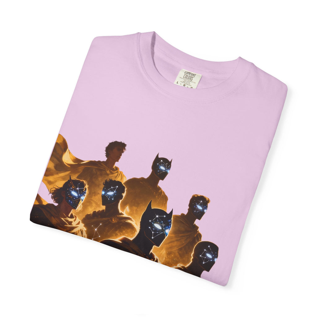PRB Cosmic Heroes Graphic Tee (Golden Cloaks & Starry Faces) by Printify
