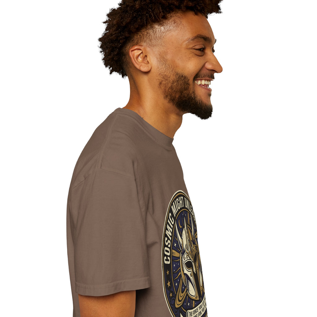 PRB Starforged Flex Cosmic Might Unleashed T-Shirt — Mythic Helmet Graphic Tee by Power Runs Black