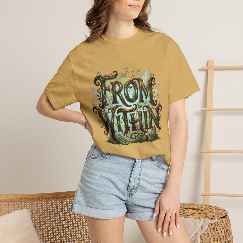 PRB From Within T-shirt | Nature Typography Forest Illustration by Power Runs Black