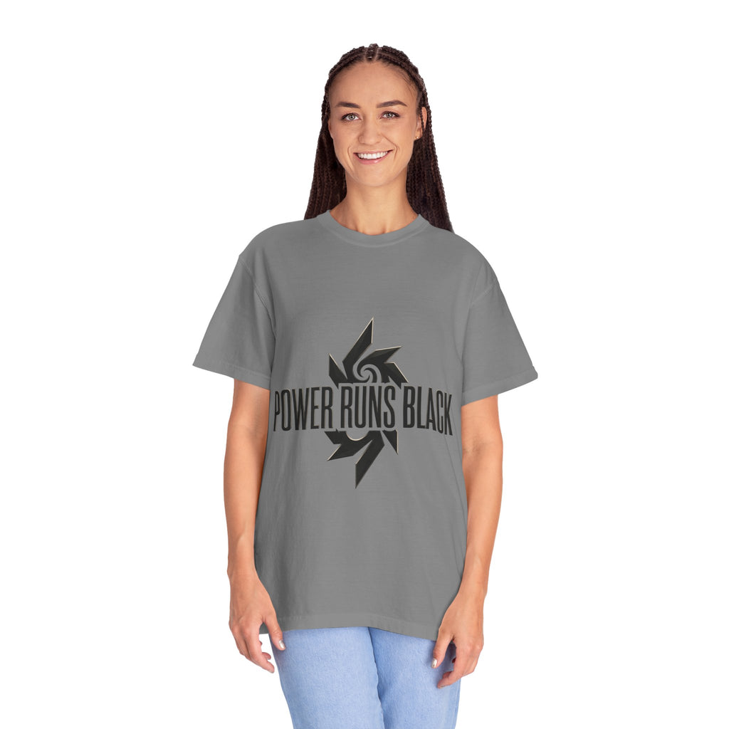 Power Runs Black PRB "Wear The Code" Mystic Shield T-Shirt — Geometric Sigil Graphic Tee by Printify