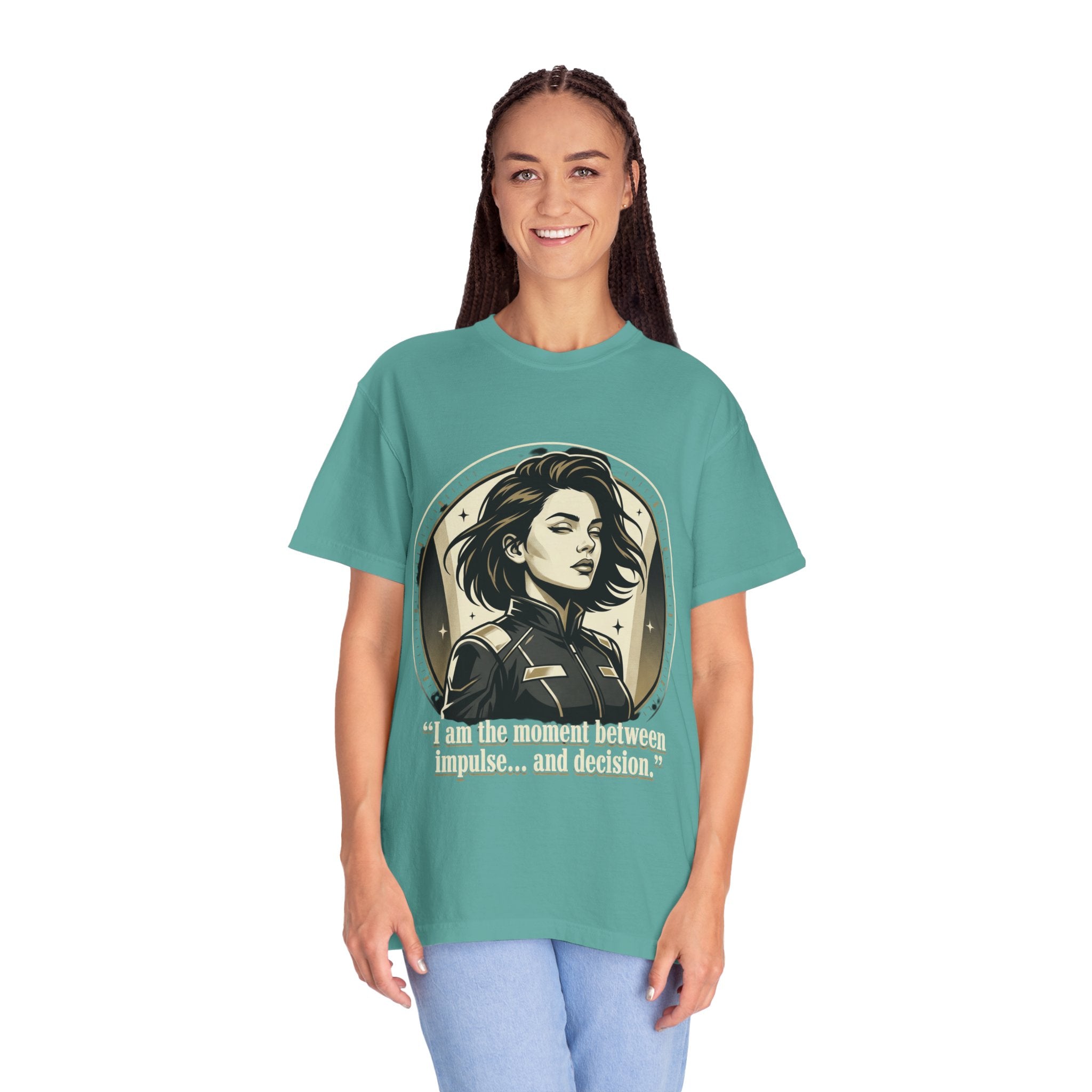 Power Runs Black Retro Space Captain Portrait T-Shirt — 'Fearless Commander' Graphic Tee by Power Runs Black